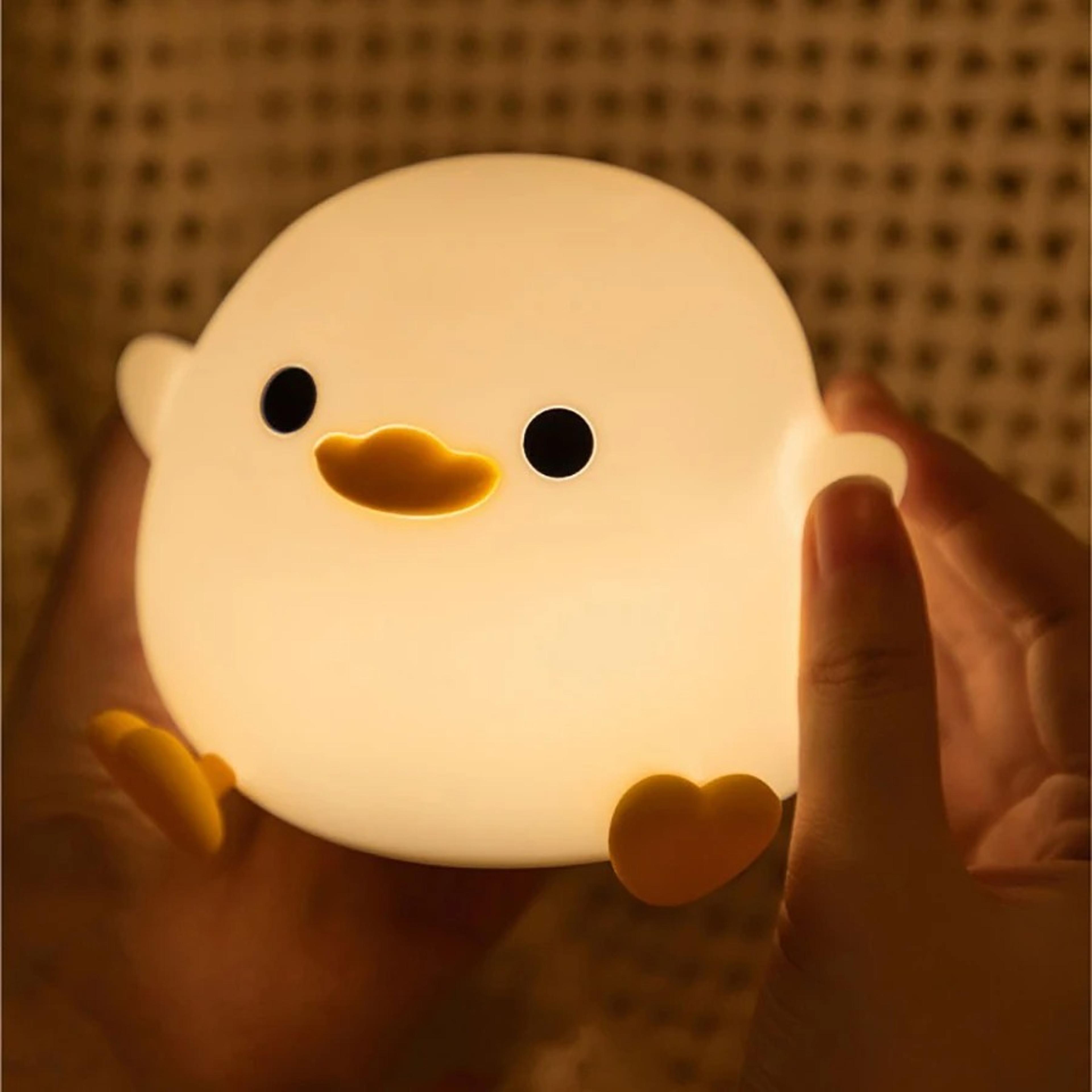 rechargeable kids night light silicone touch sensor lamp with timer for nursery & bedroom