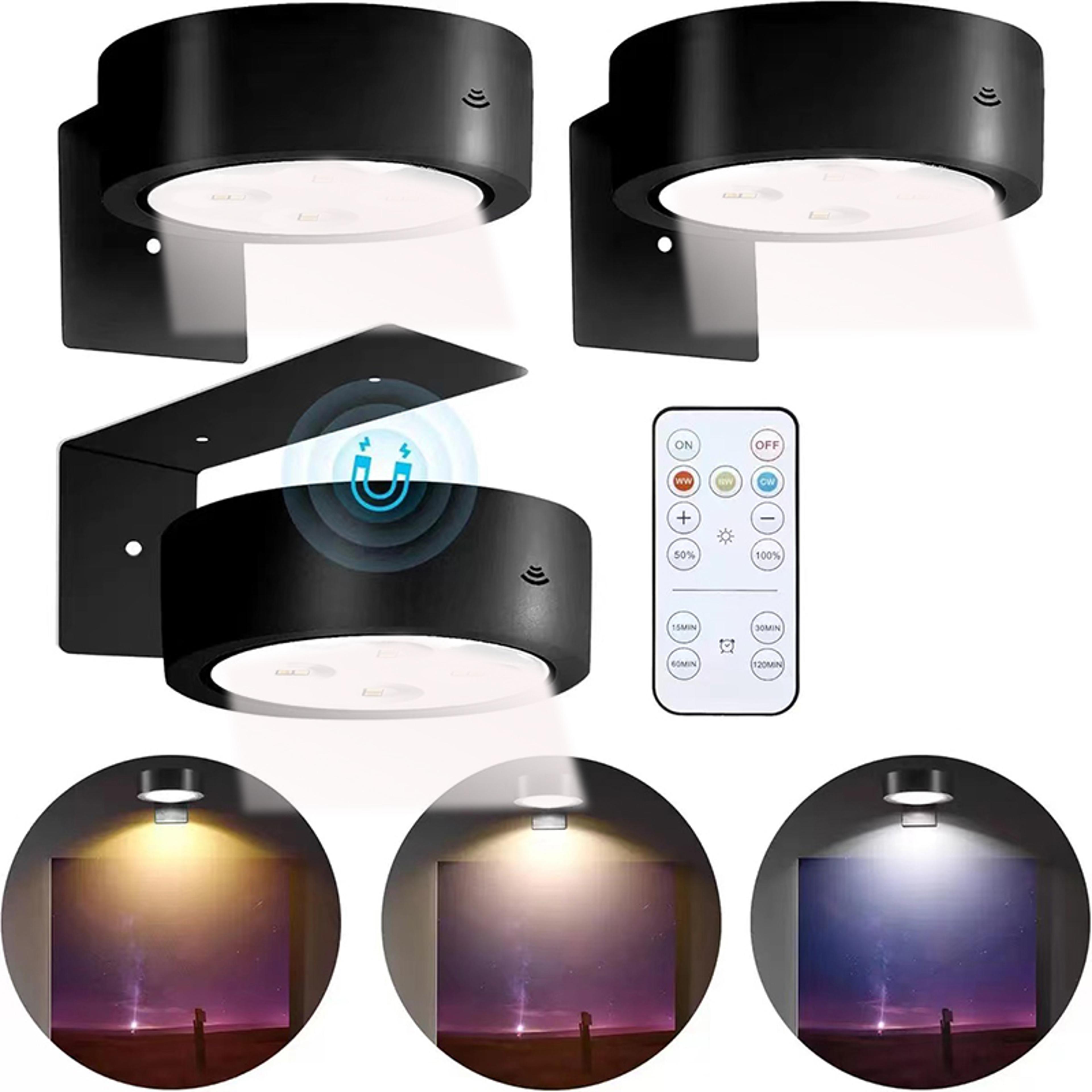 magni glow wireless picture light pack rechargeable magnetic led art lights