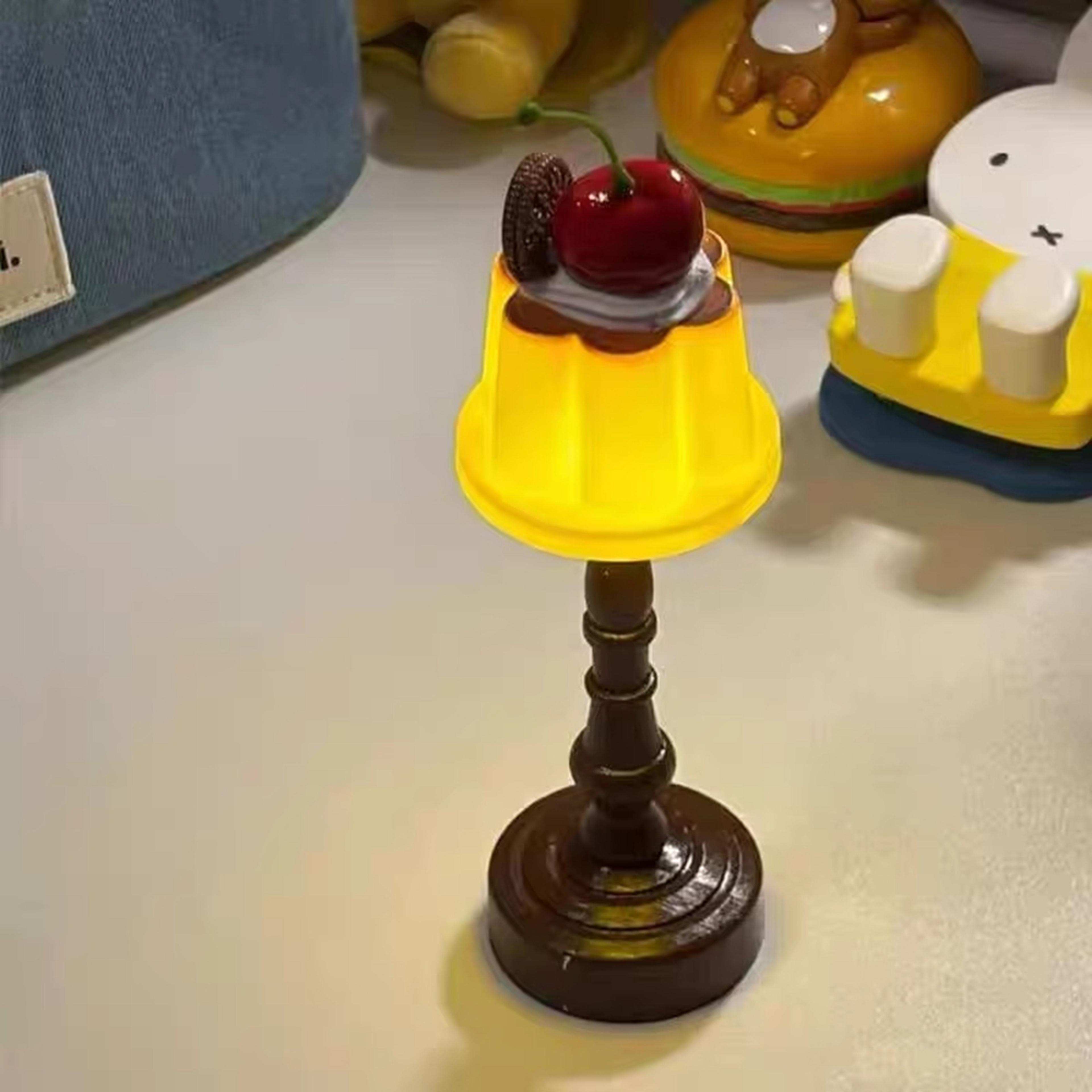 pudding led desk lamp cute bedroom night light with soft glow for kids & home decors