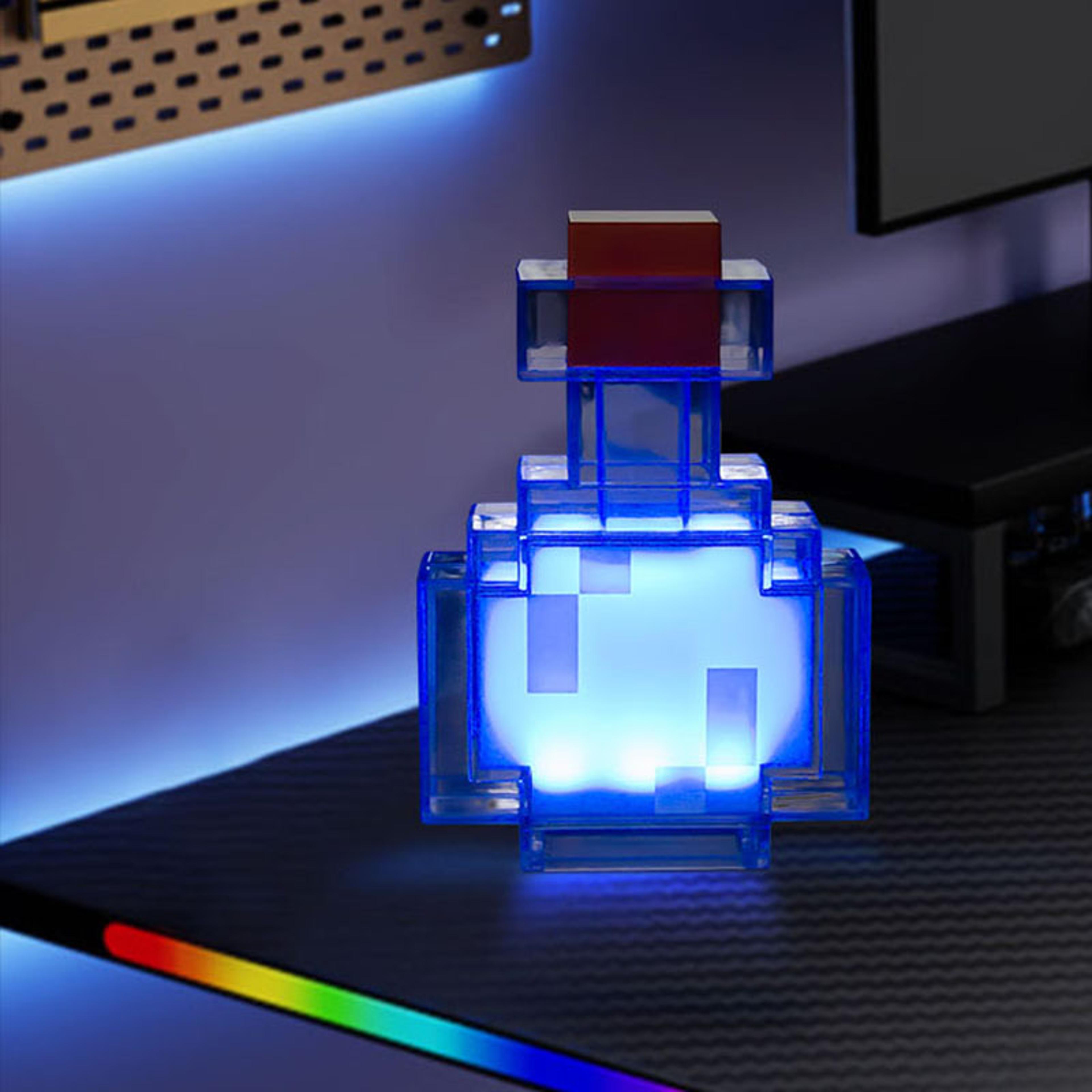 minecraft potion bottle night light rechargeable led lamp for kids bedroom & gaming room