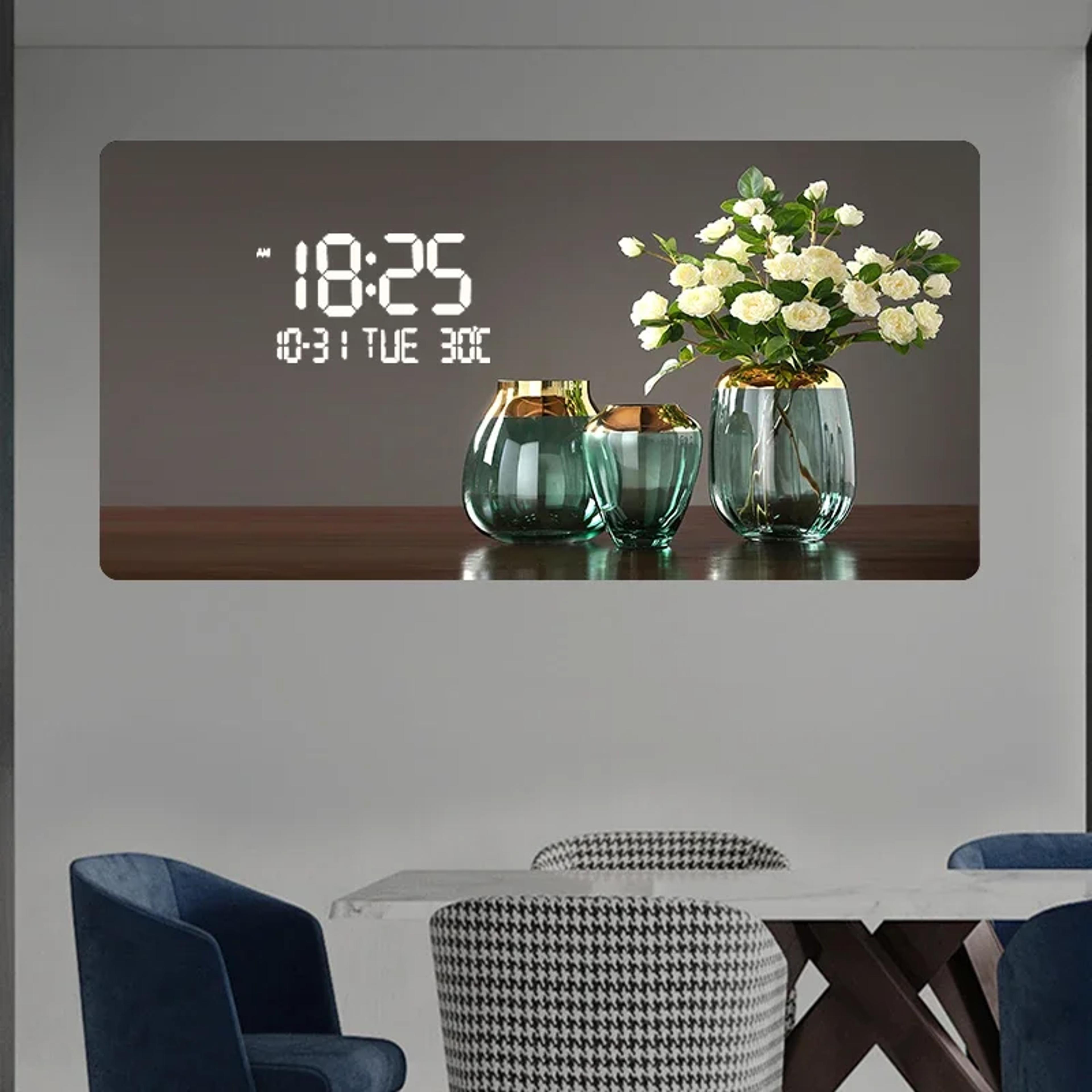 modern large wall clock with abstract geometric art quartz decor for living room & bedroom
