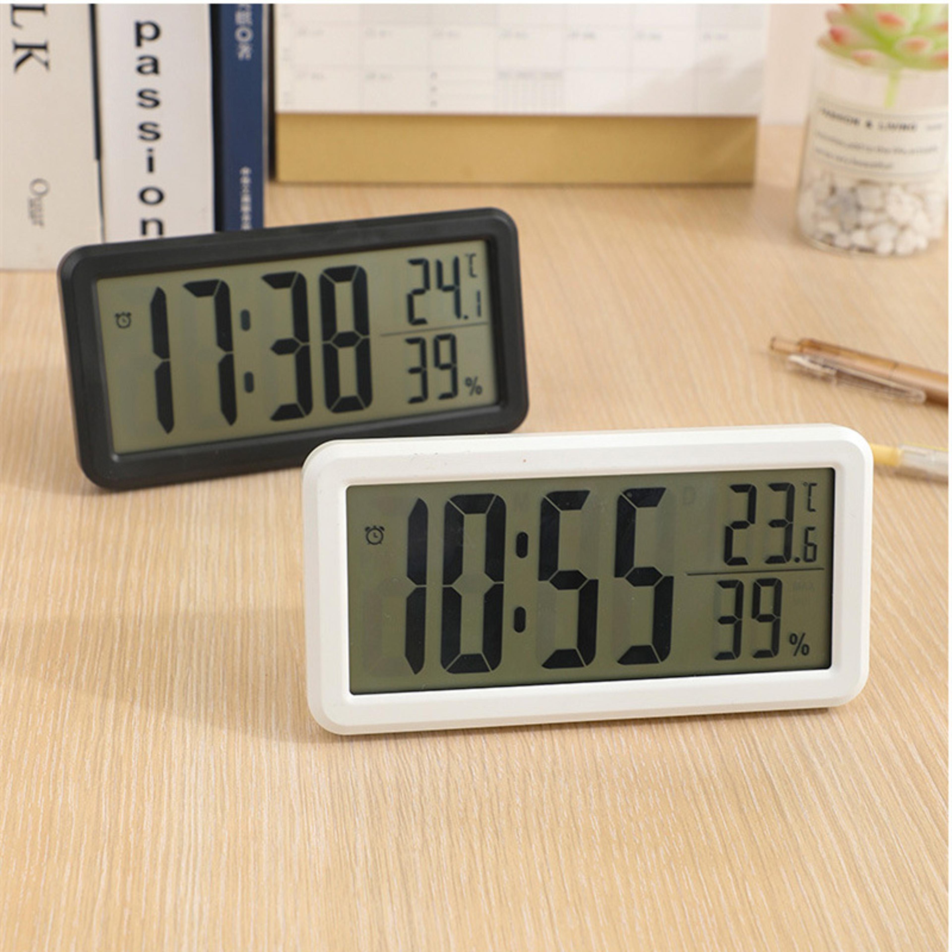 lumi slim digital alarm clock with large led display powered modern desk clock