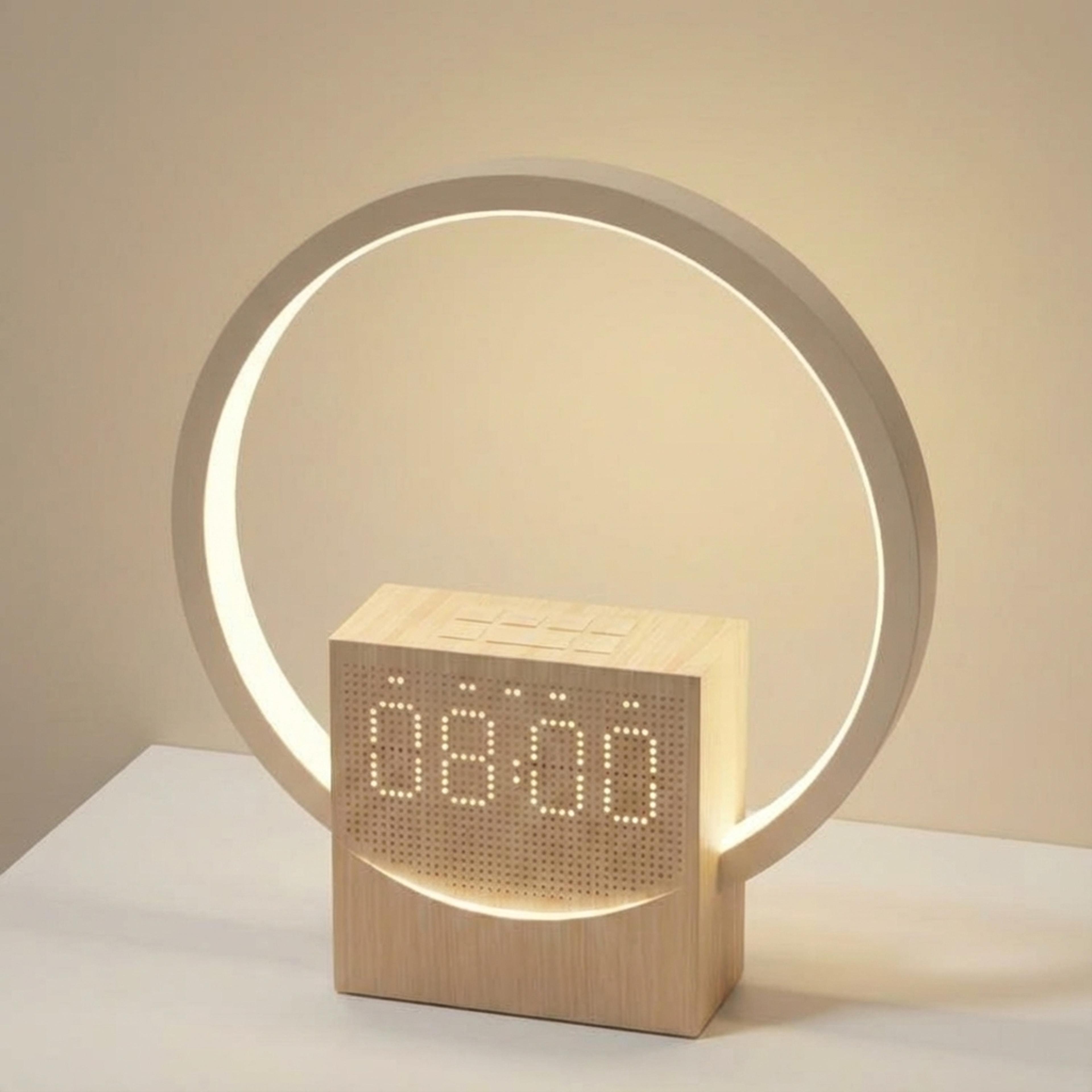 lumi rise sunrise alarm clock with wake up light, white noise machine & bluetooth speaker