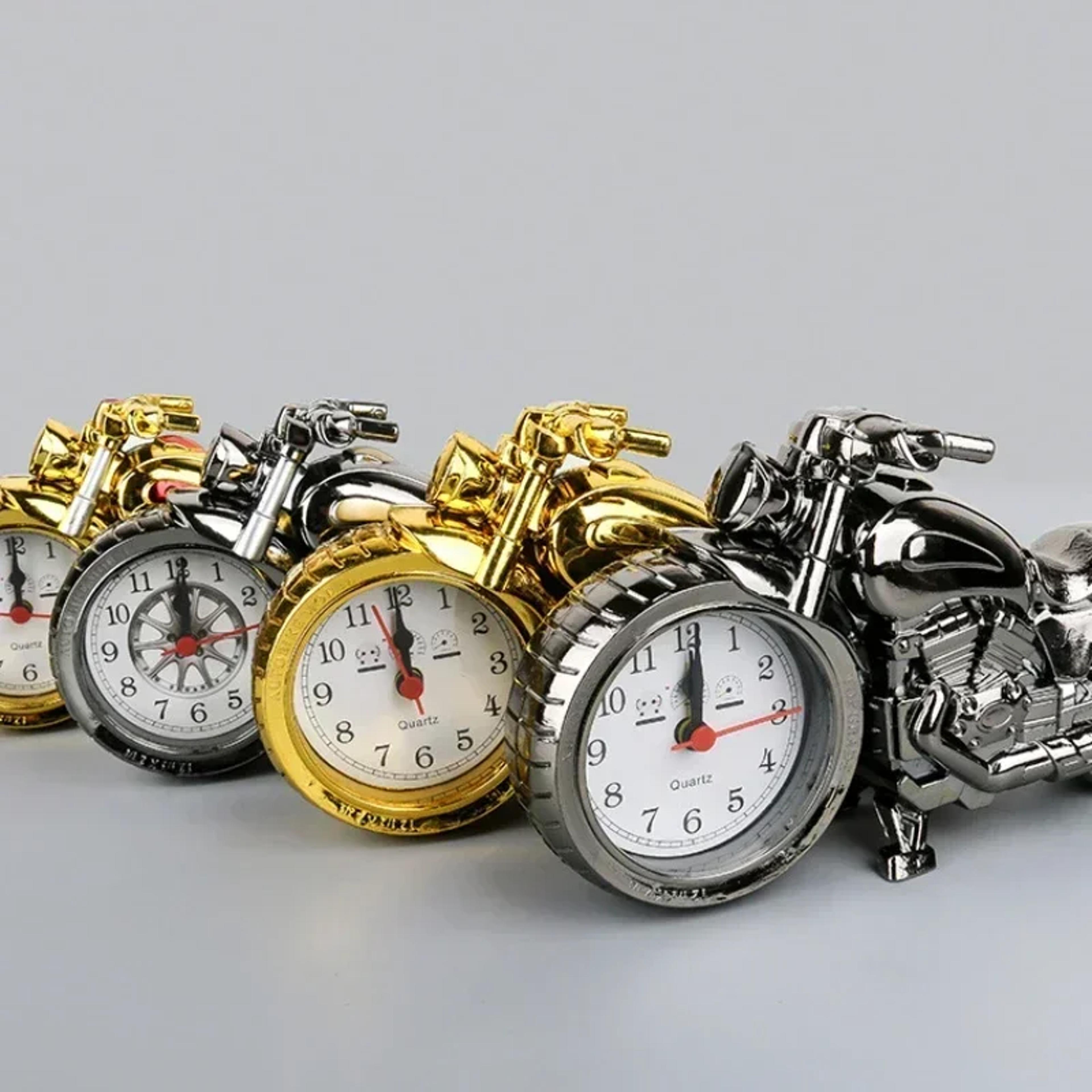 retro motorcycle alarm clock vintage desk clock for motorcycle decor & gifts