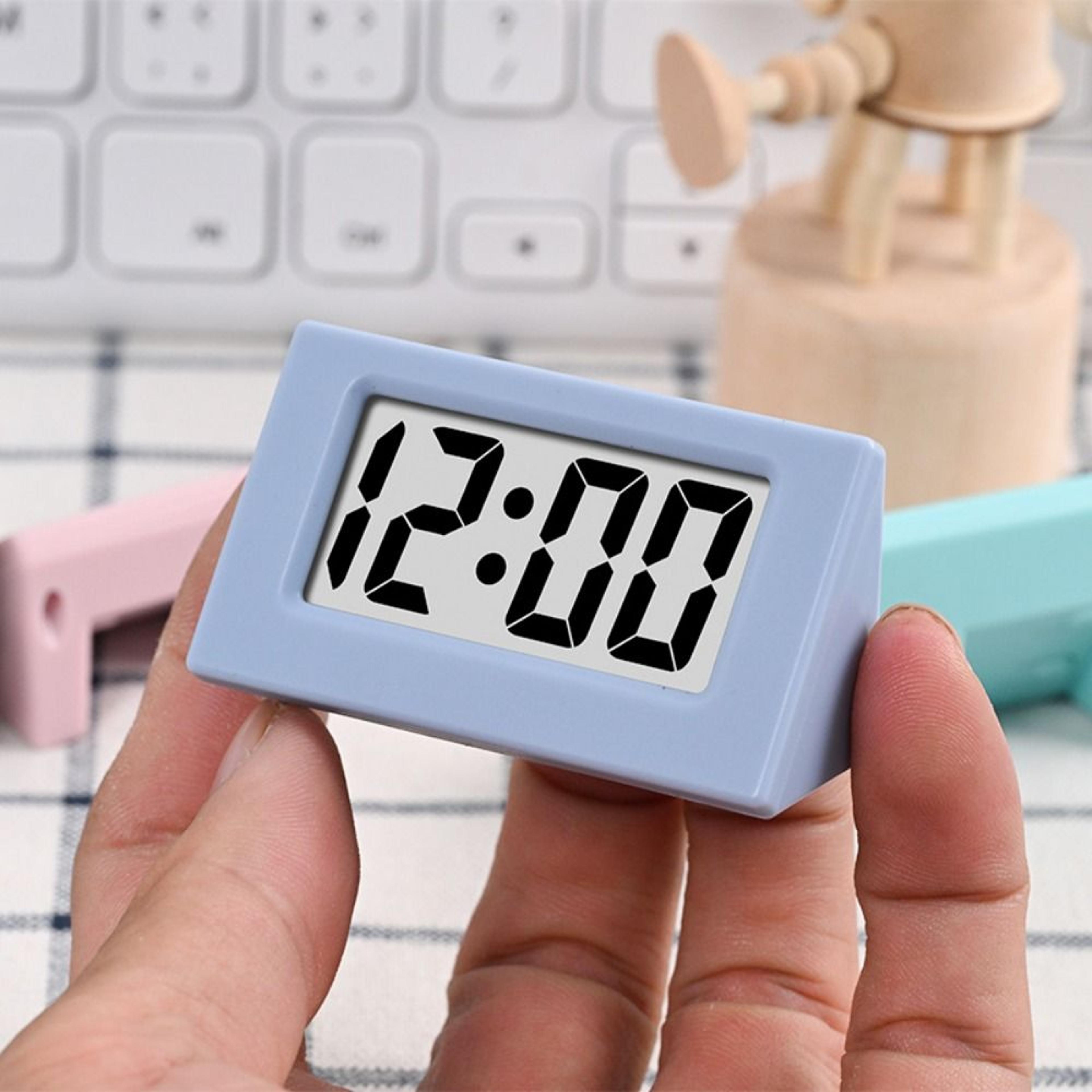 lumi peak led digital clock mini desk clock with silent alarm for bedroom, office & bedsides
