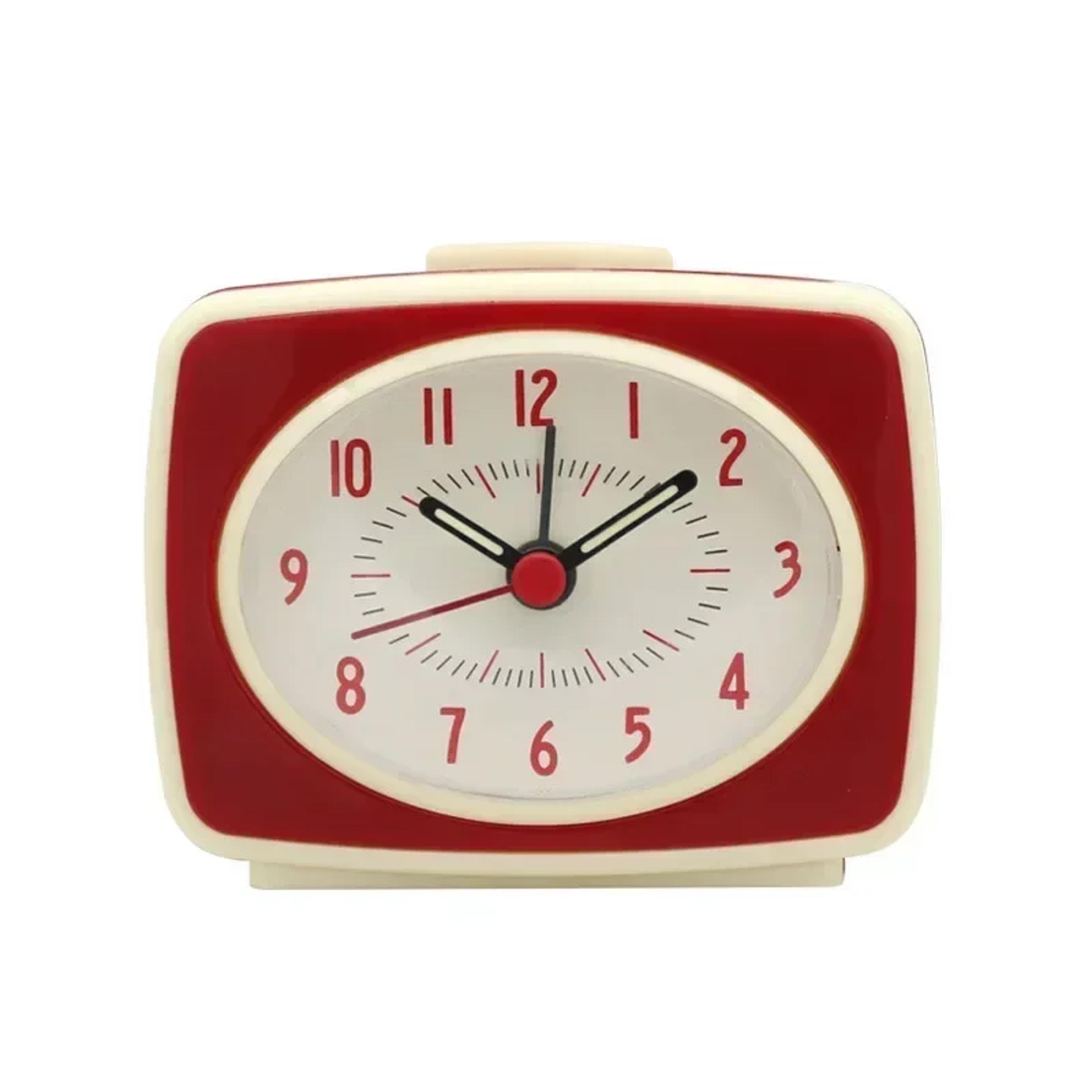 nordic silent alarm clock with glow in the dark hands operated analog bedside clock