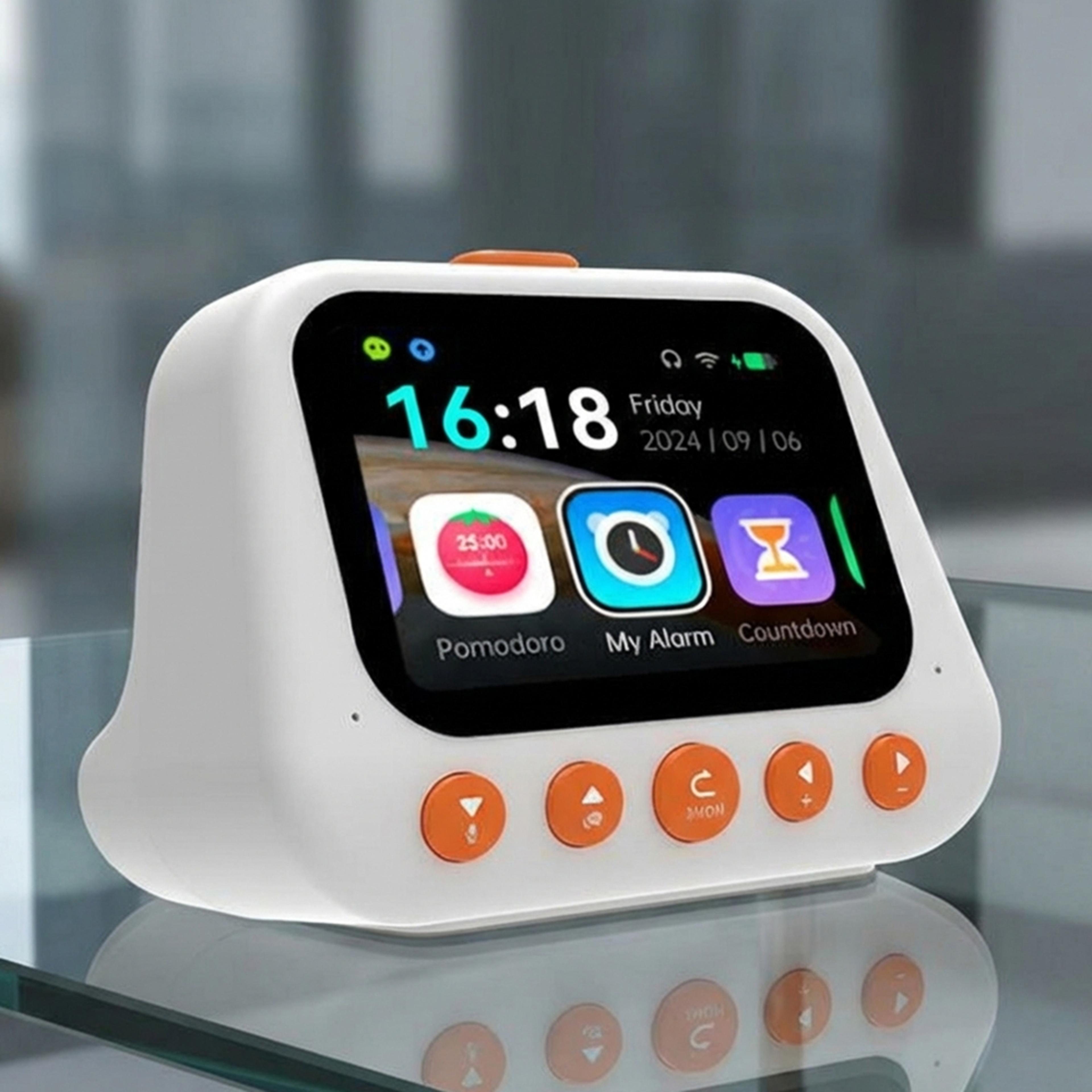 kids smart alarm clock ai educational robot with talking buddy, music player & pomodoro timer