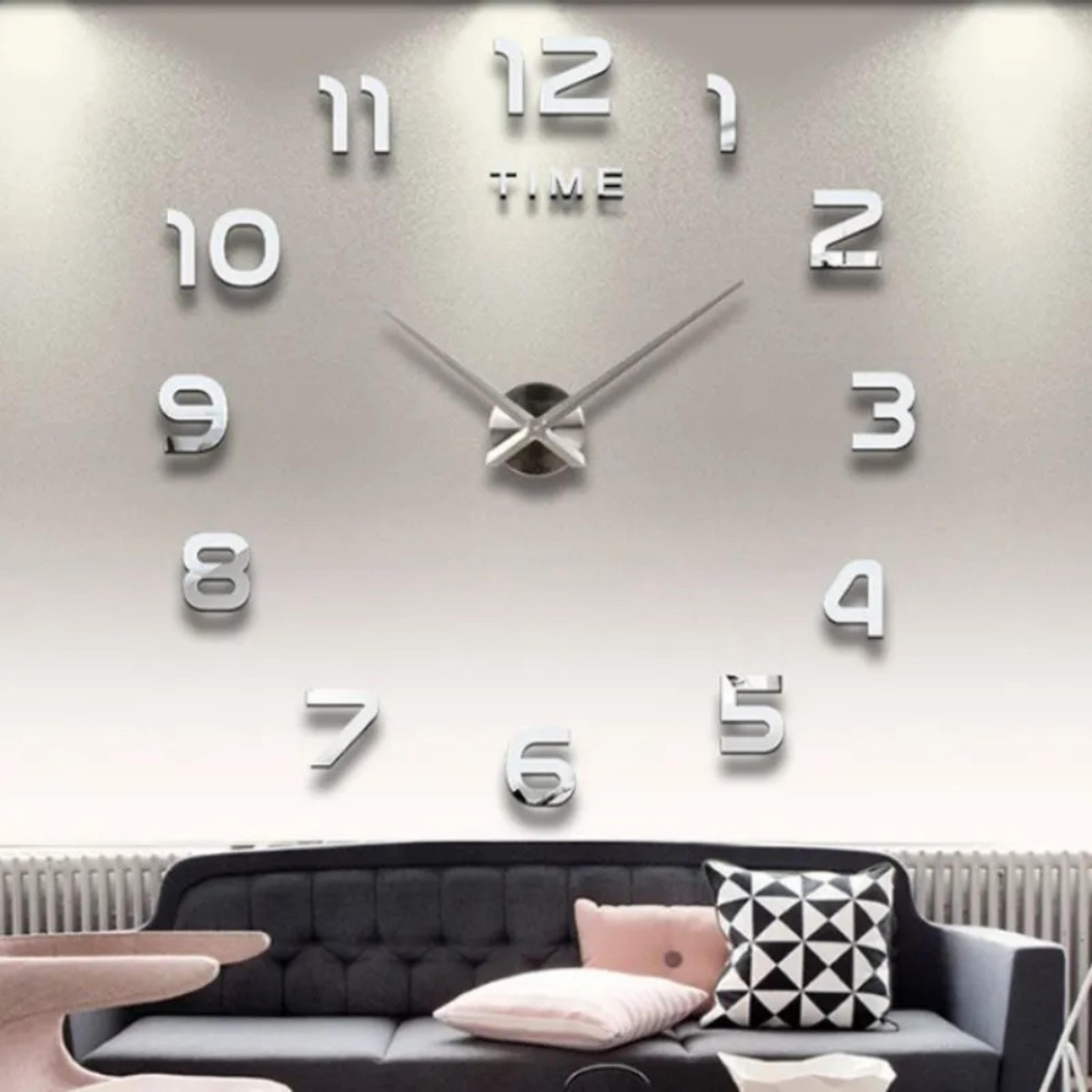 modern diy wall clock large acrylic mirror quartz wall clock for living room decors