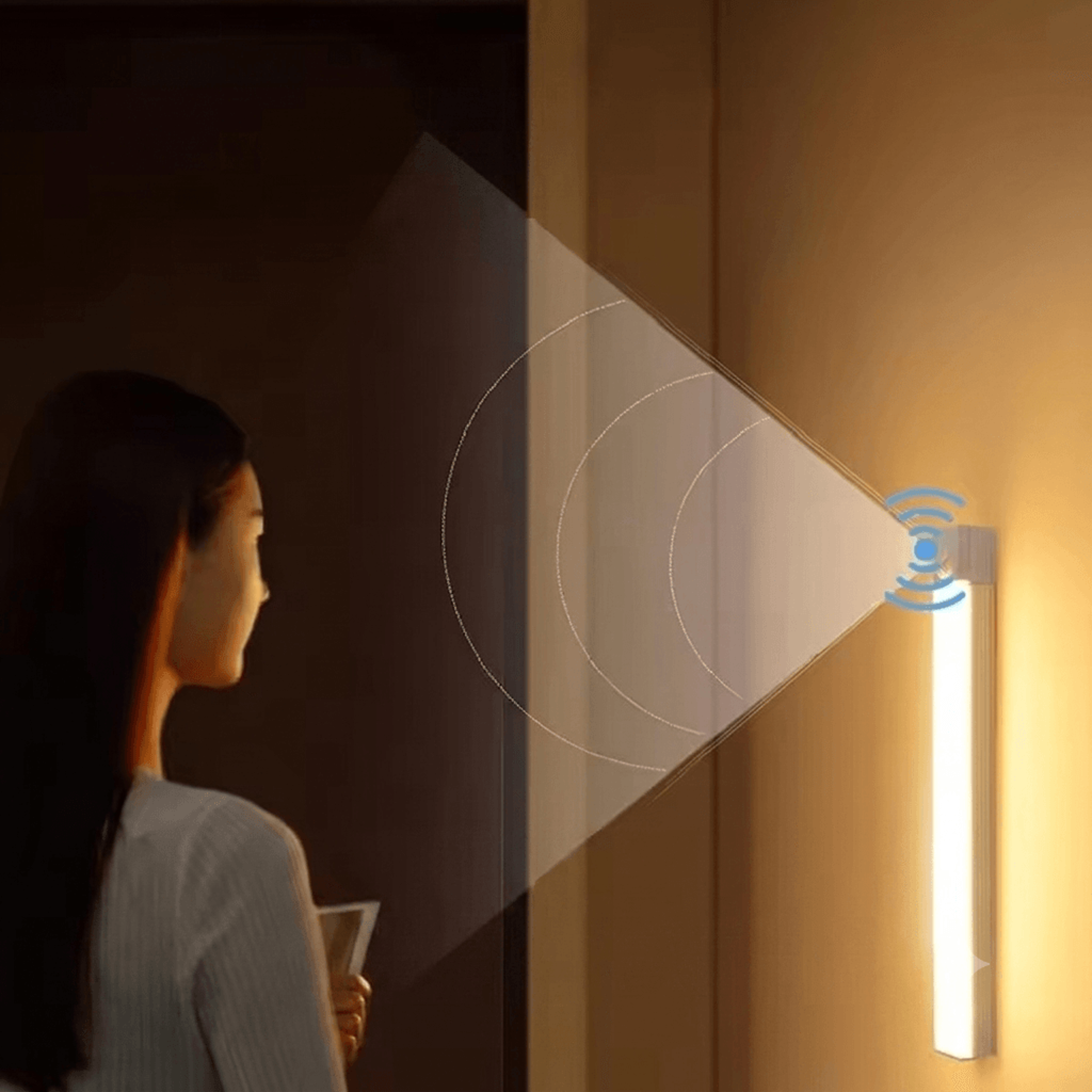 motion sensor night light rechargeable led under cabinet lighting magnetic wireless closet light