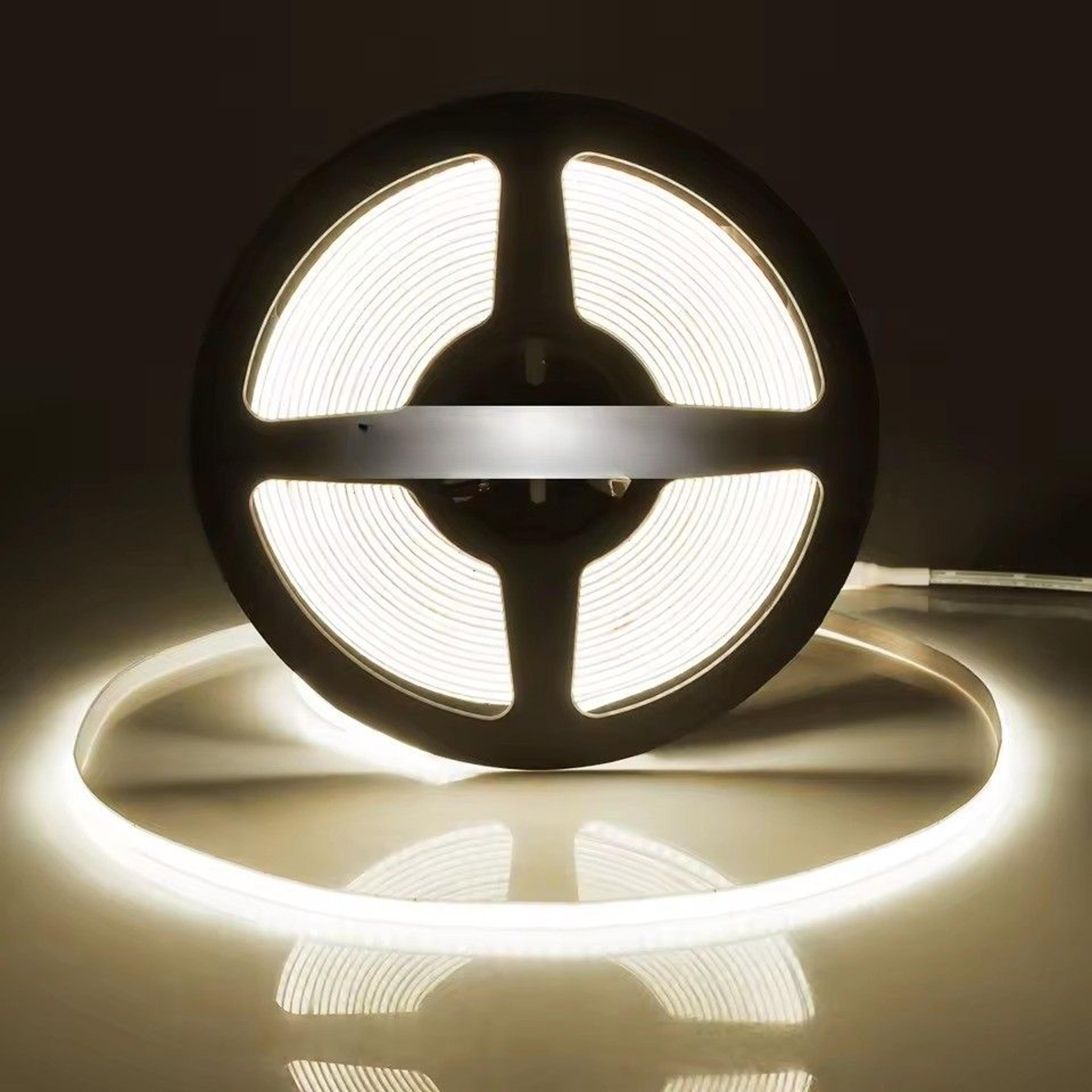 smart cob led light strip with wireless touch sensor for under cabinet, mirror & wood lighting