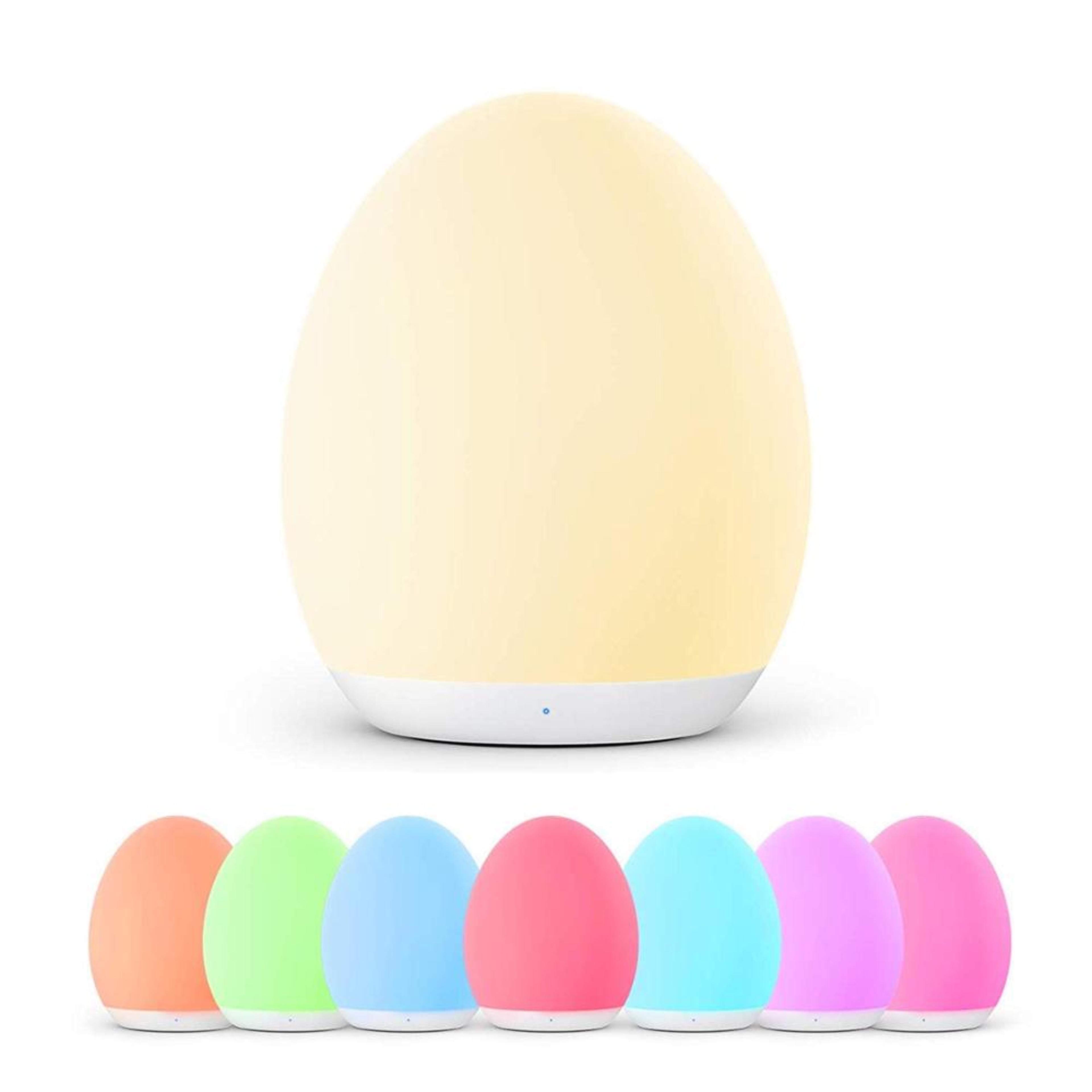 egg shape rgb night light lamp touch dimmable usb rechargeable