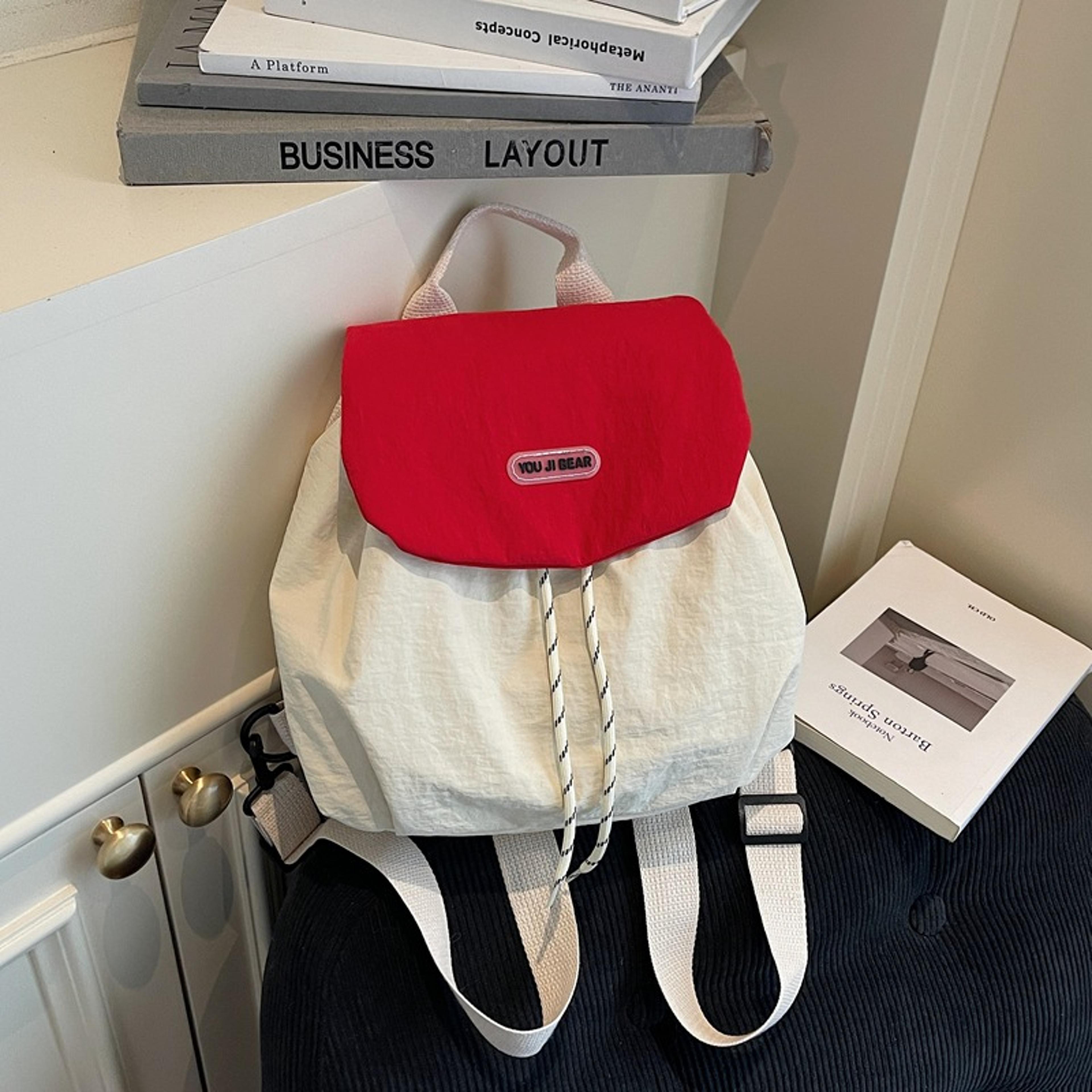 soft washed fabric women backpack large storage lightweight korean style daypack