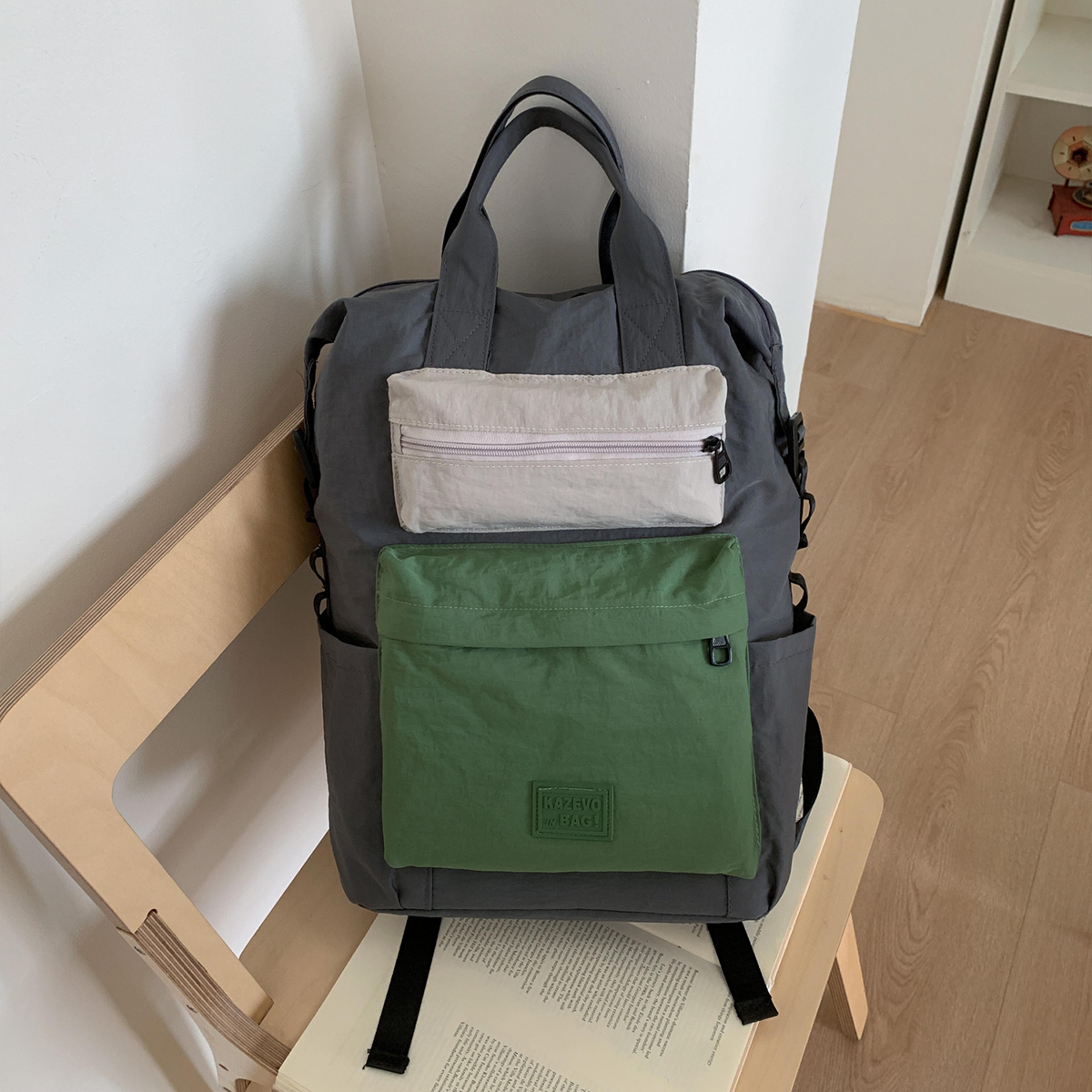 canvas laptop backpack for men large capacity travel college bag