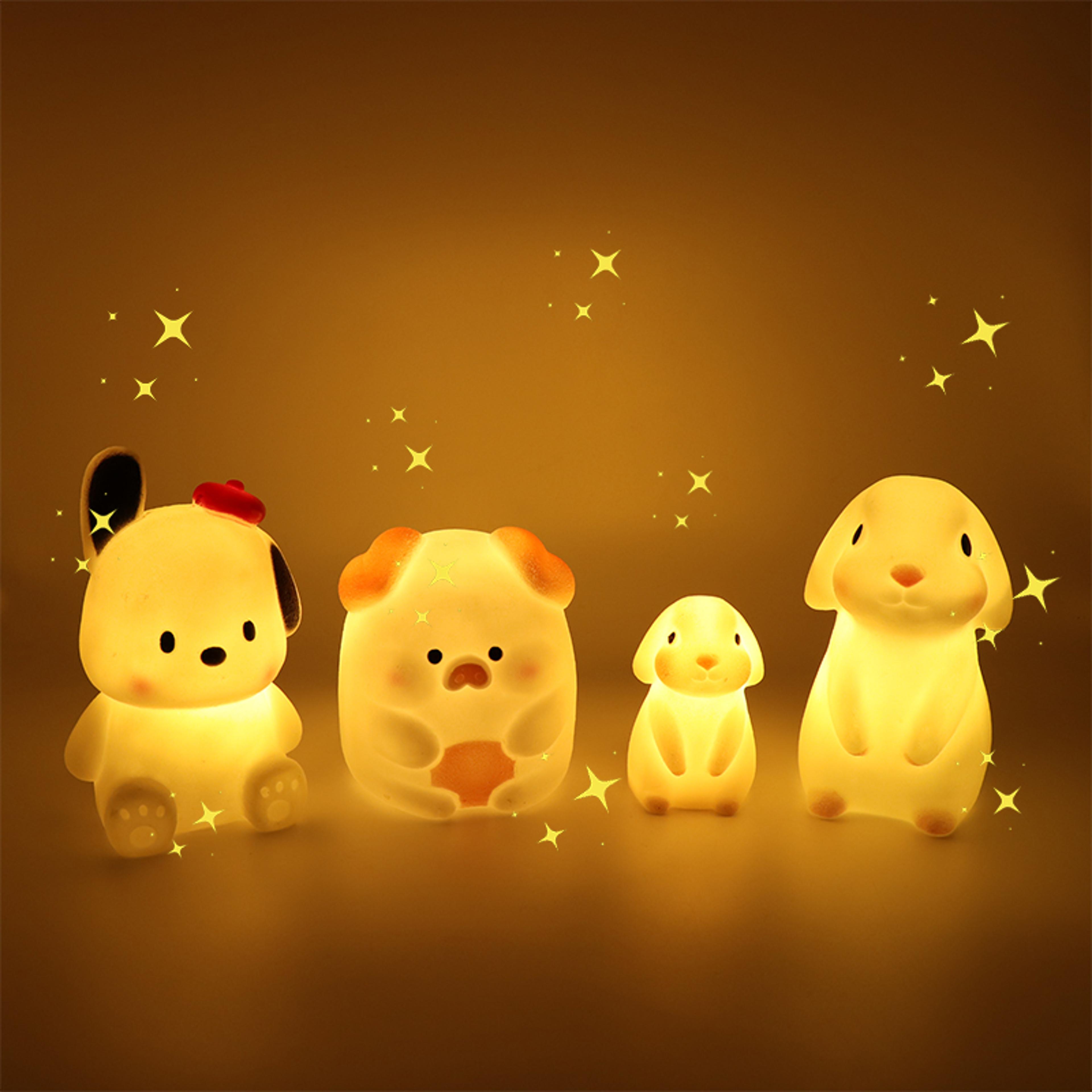 cute cartoon animal night light silicone lamp for kids bedroom decor and gift
