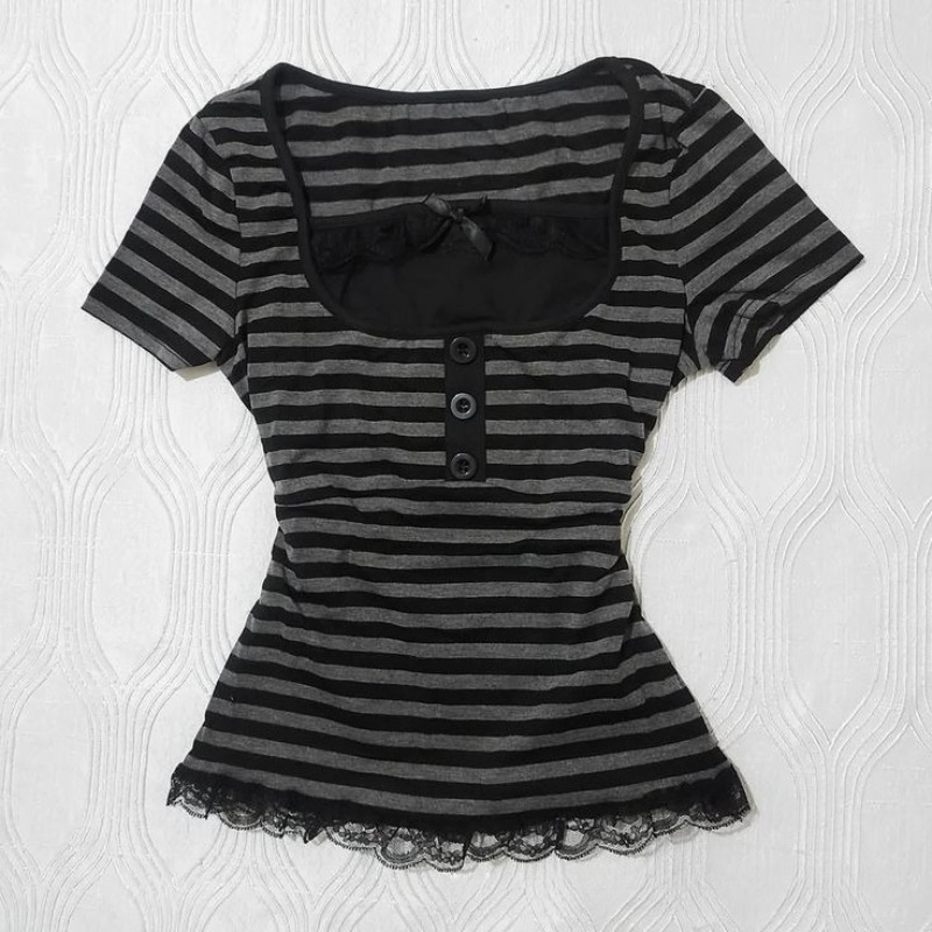 gothic lace bow crop top harajuku streetwear slim fit tee
