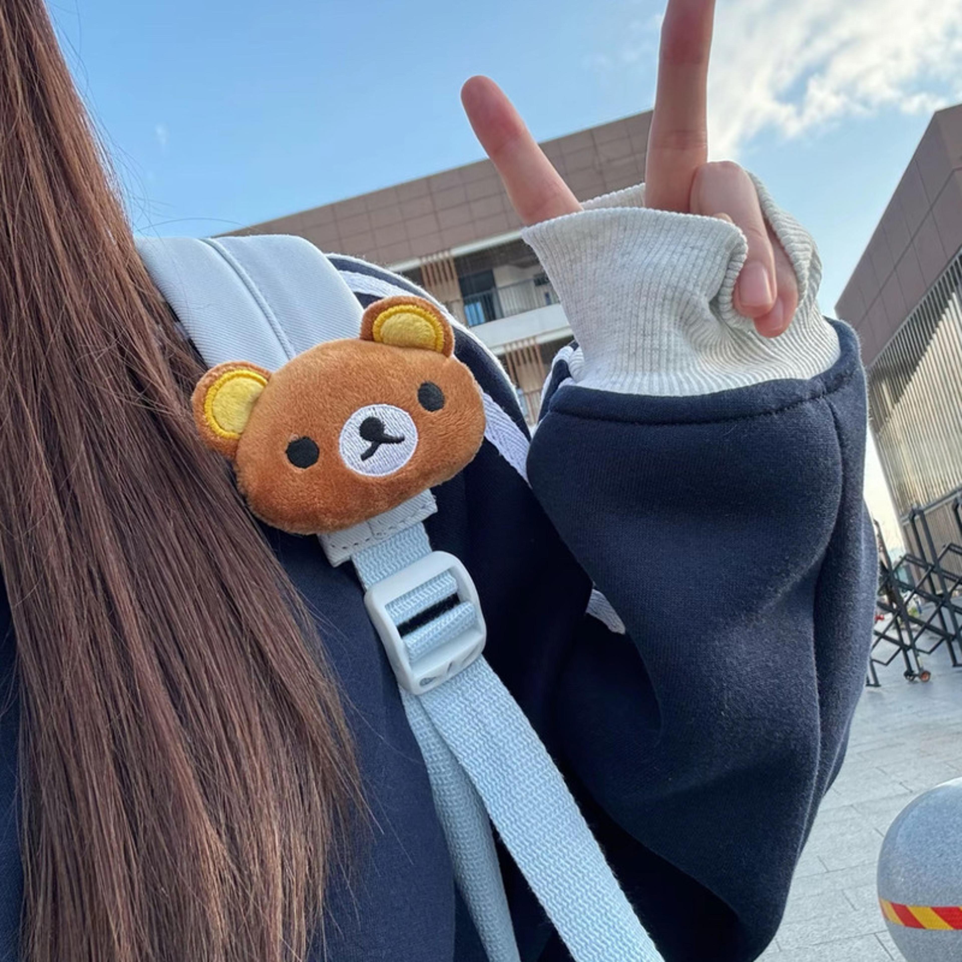 rilakkuma plush bear keychain kawaii bag charm cute backpack accessory