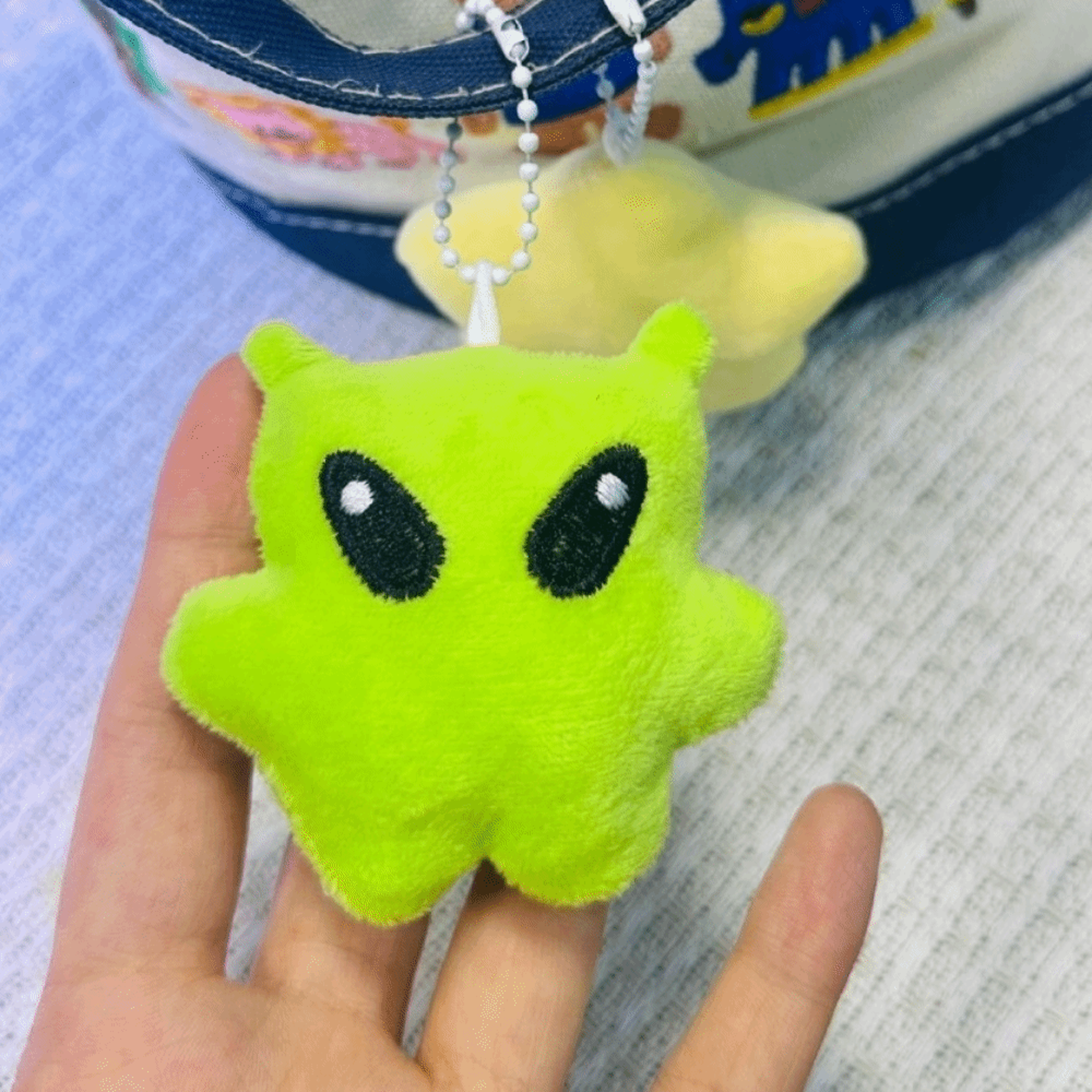 cute alien cat plush backpack pendant kawaii keychain phone charm gifts