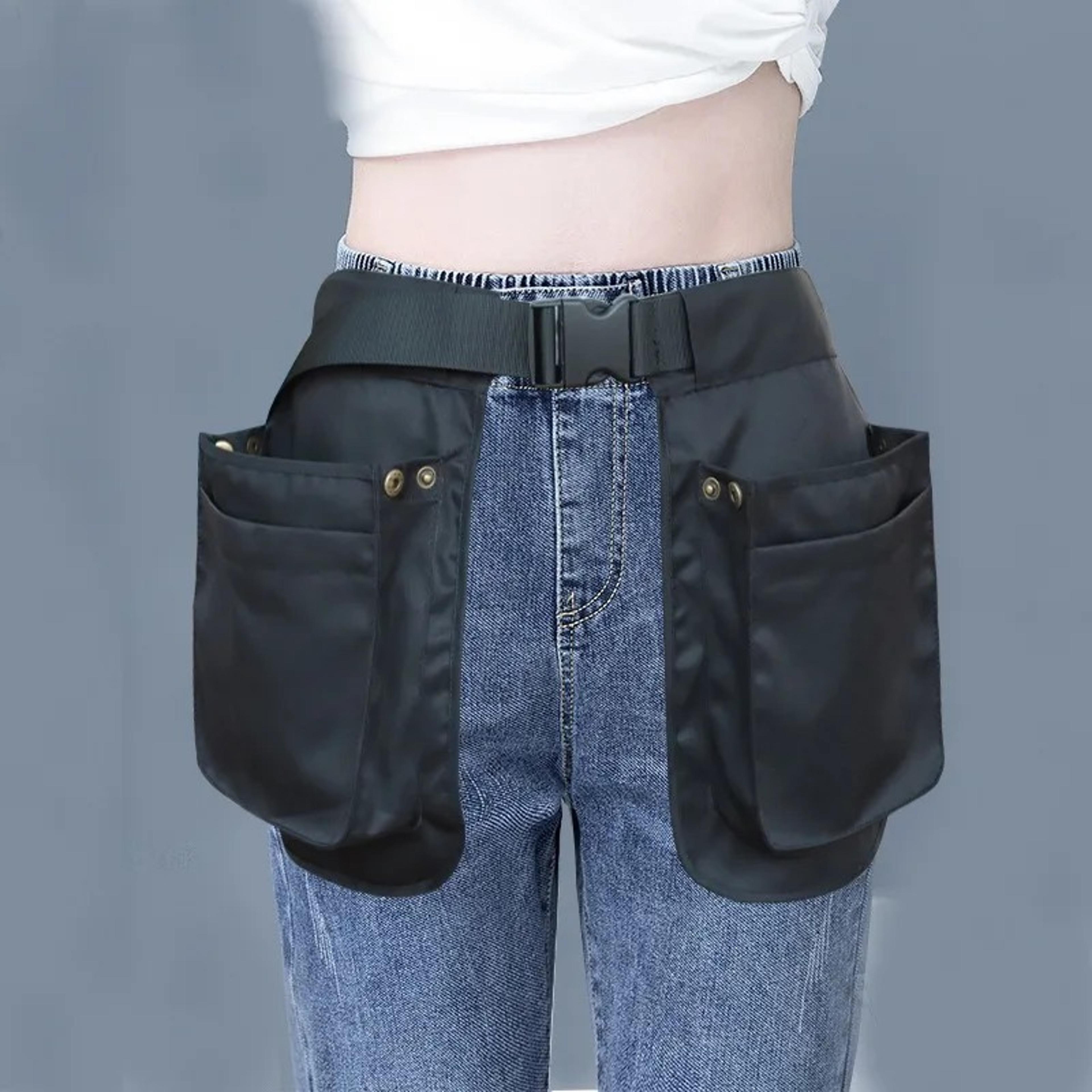 multi pocket waist bag for travel outdoor sports with zipper closure
