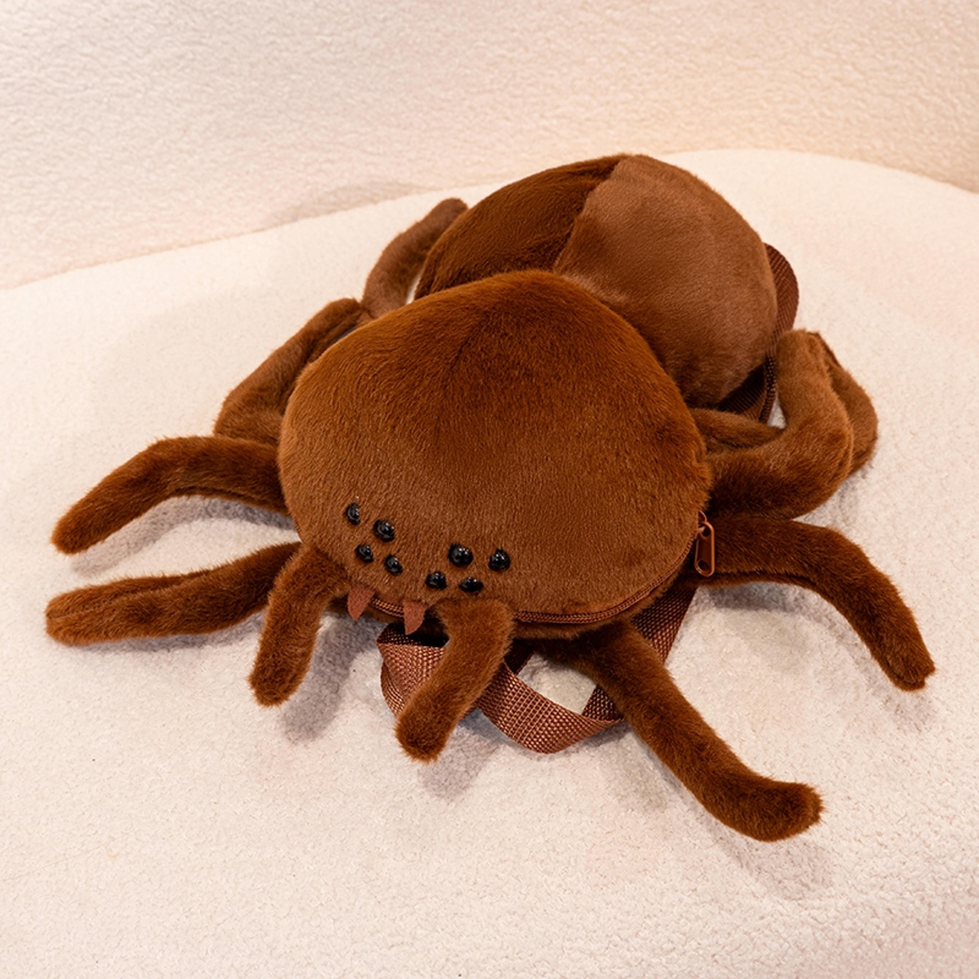 realistic spider plush backpack cute insect shoulder bag for kids gift