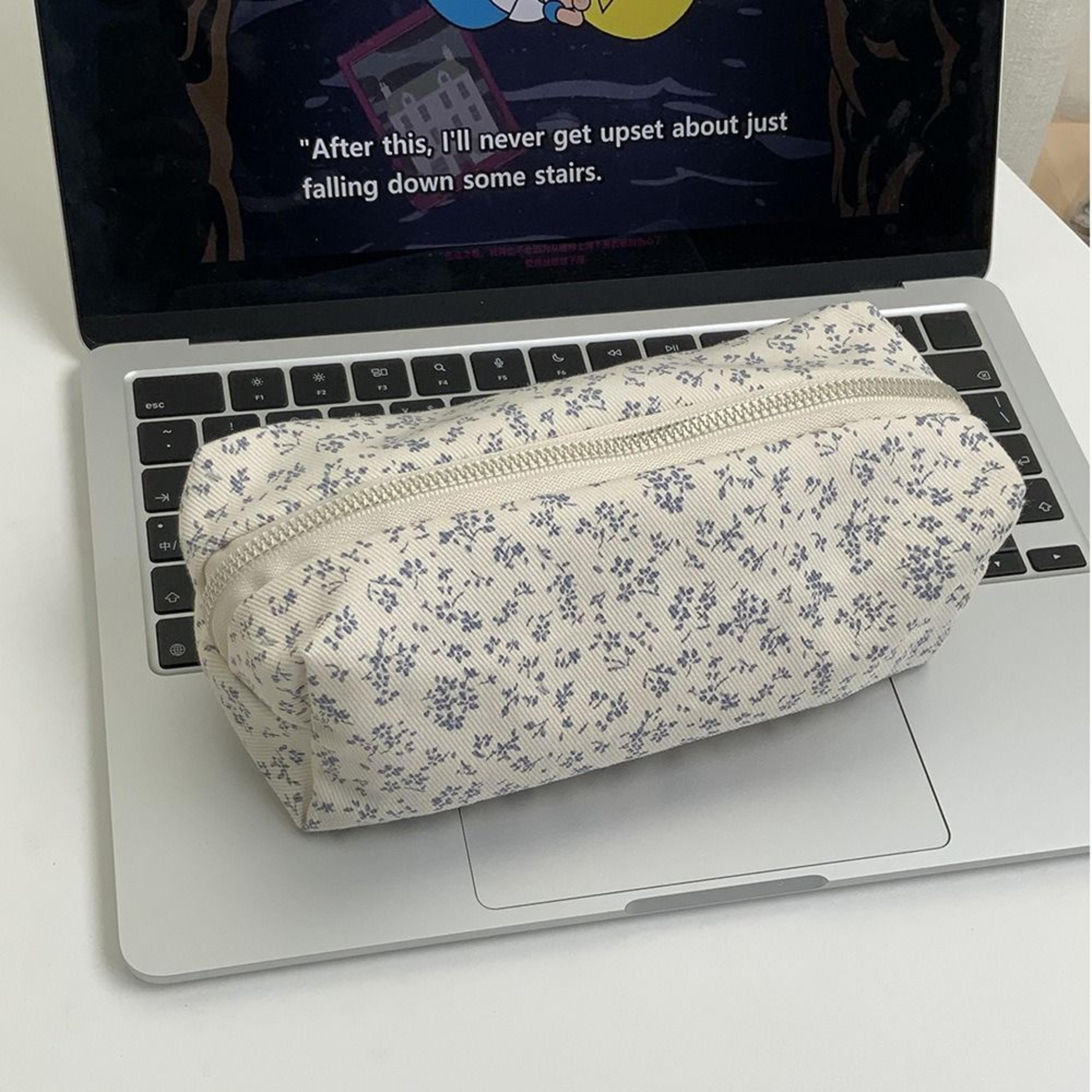 bloomstyle floral pencil case for back to school backpack large capacity stationery organizer