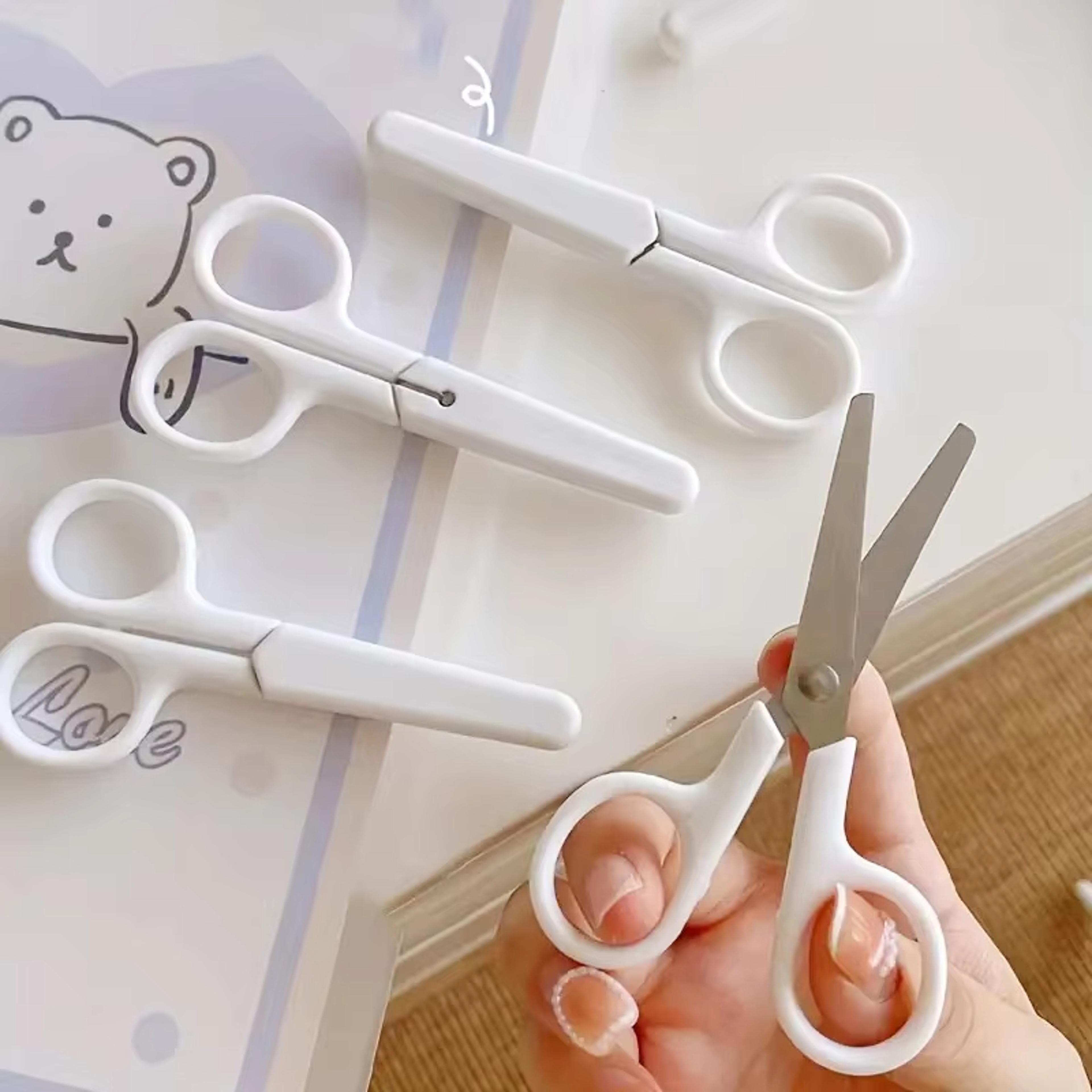 stainless steel safety craft scissors with protective cover for students back to school backpack