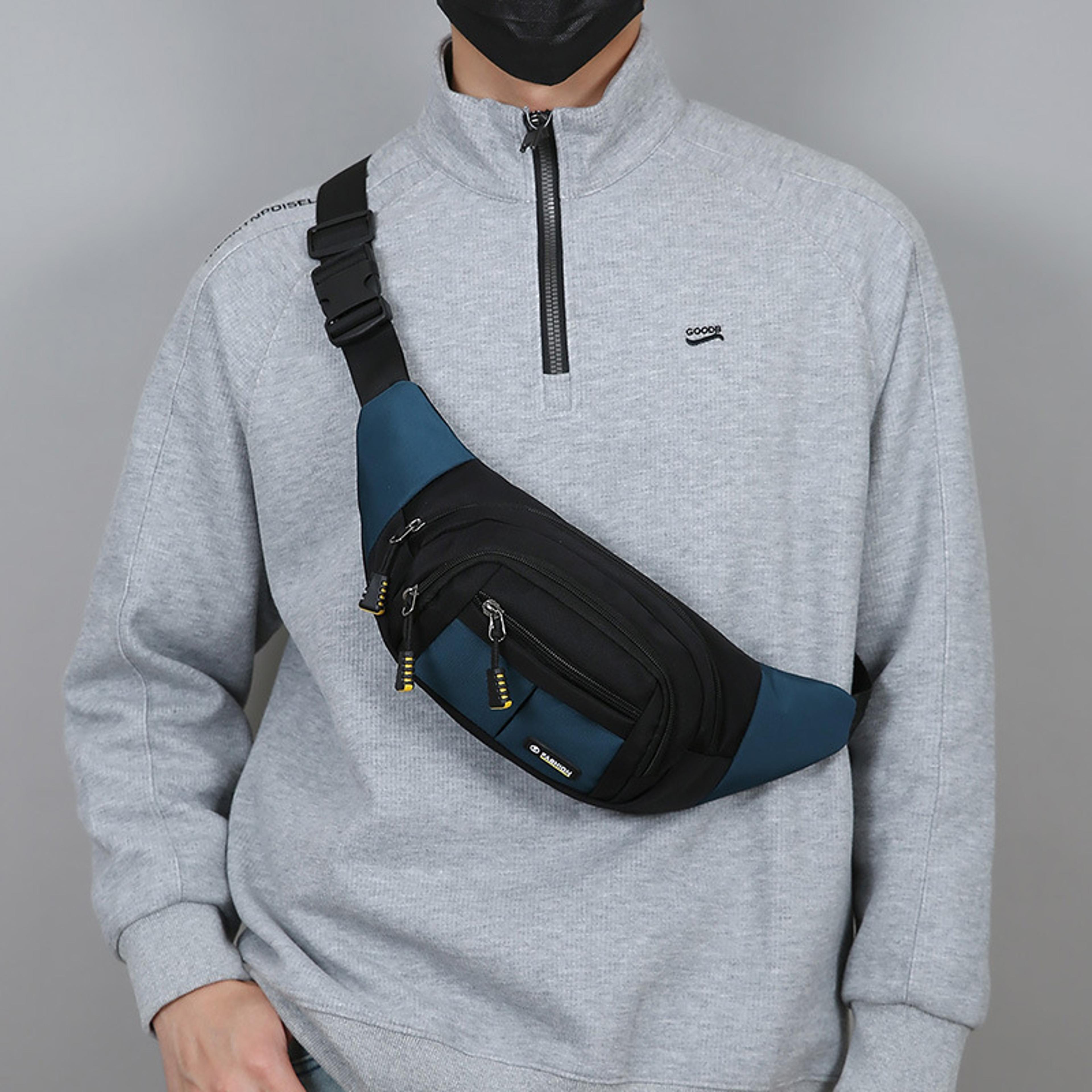 urbanshield men's chest bag waterproof crossbody sling for travel & everyday carry