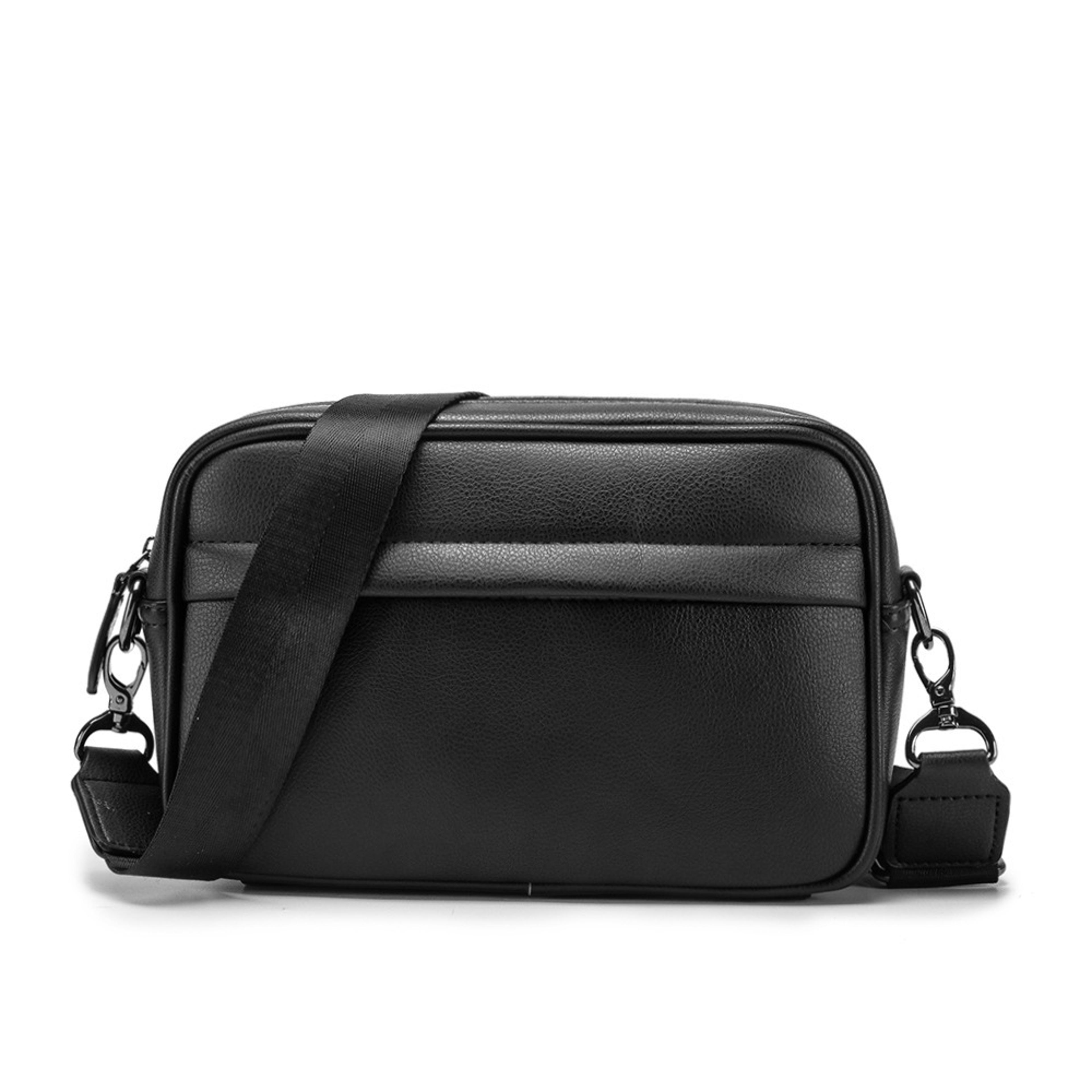 men's pu leather crossbody messenger bag for everyday travel and work
