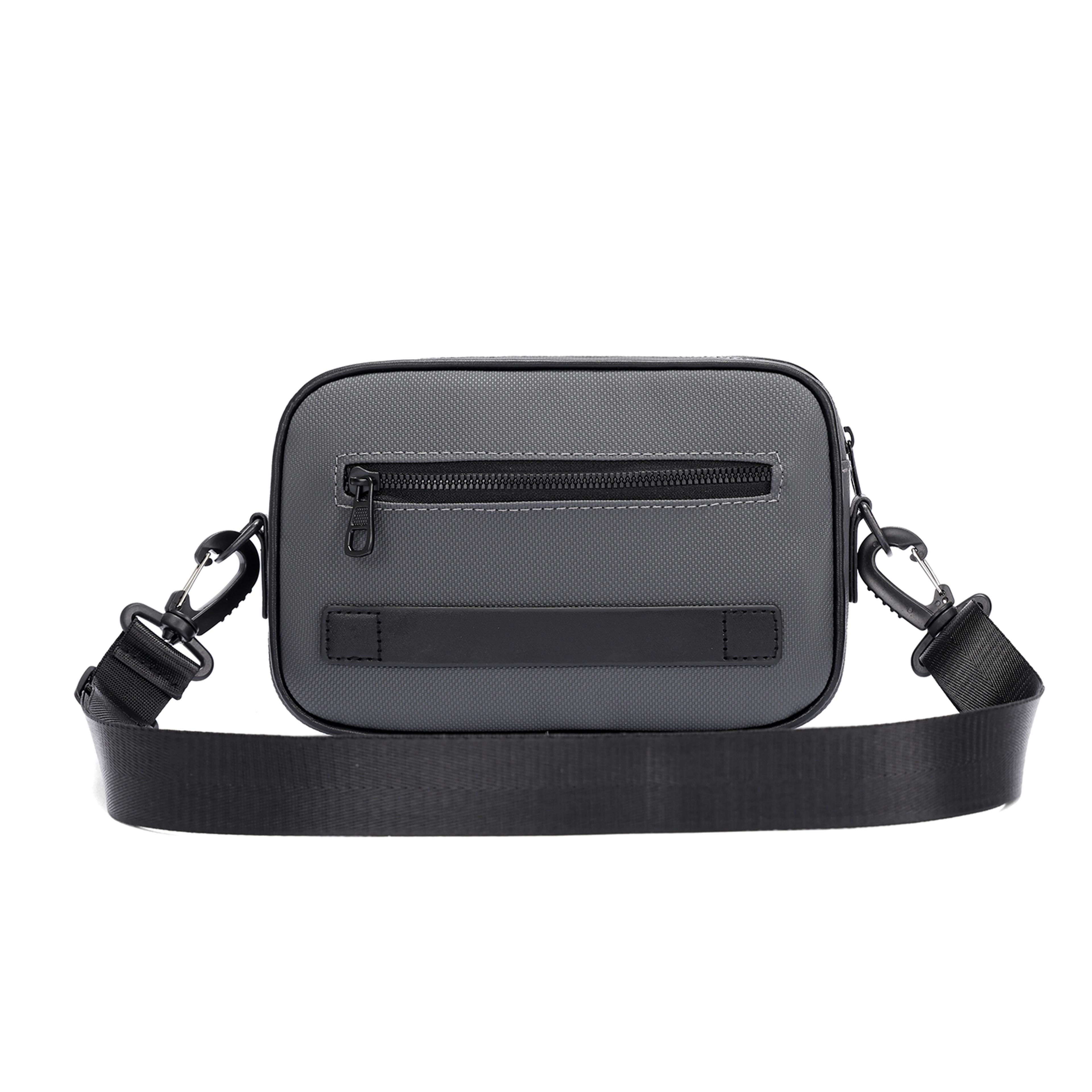 executive men's messenger bag in soft pu leather with adjustable strap for work, travel & everyday carry