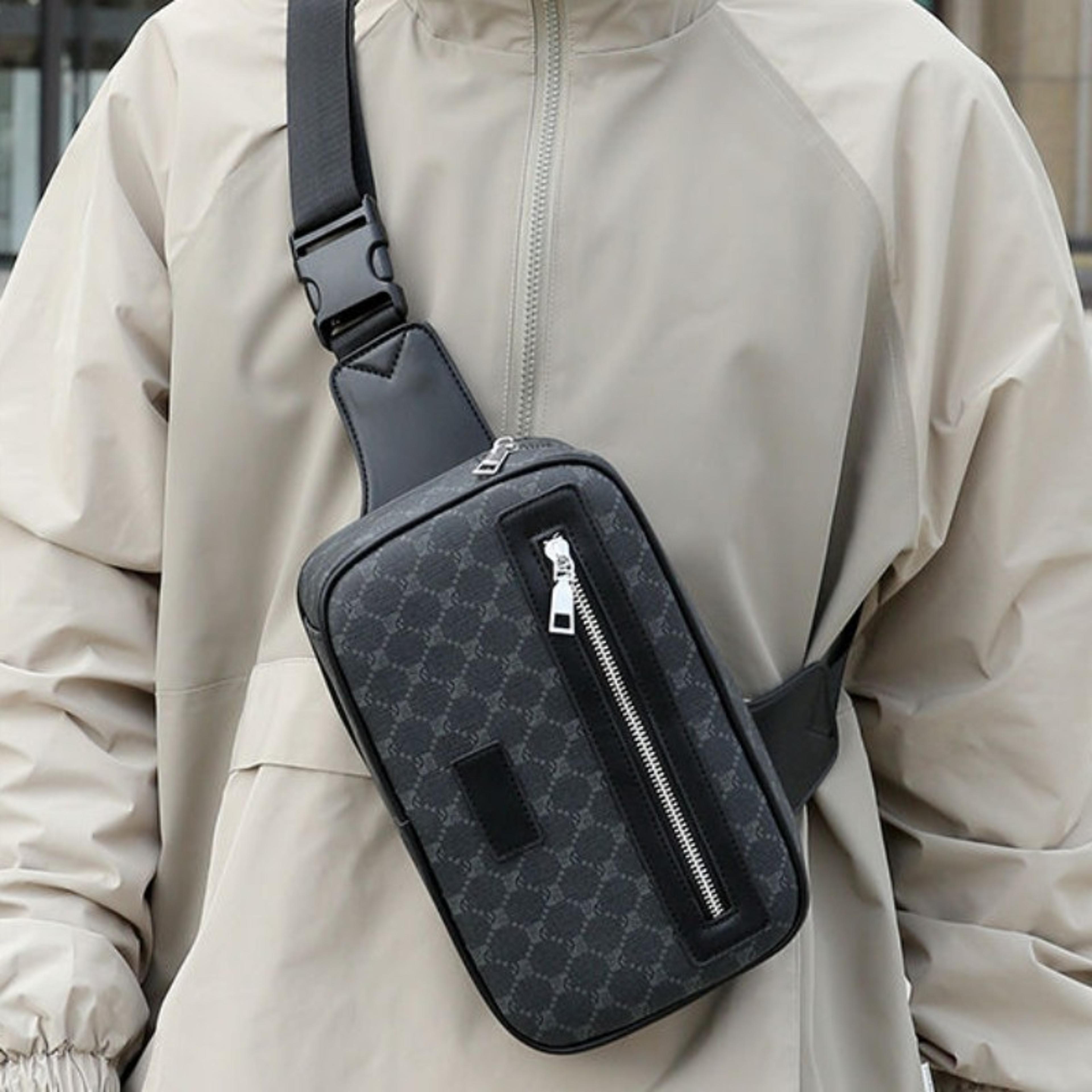 vintage retro crossbody chest bag for men & women lightweight messenger sling bag