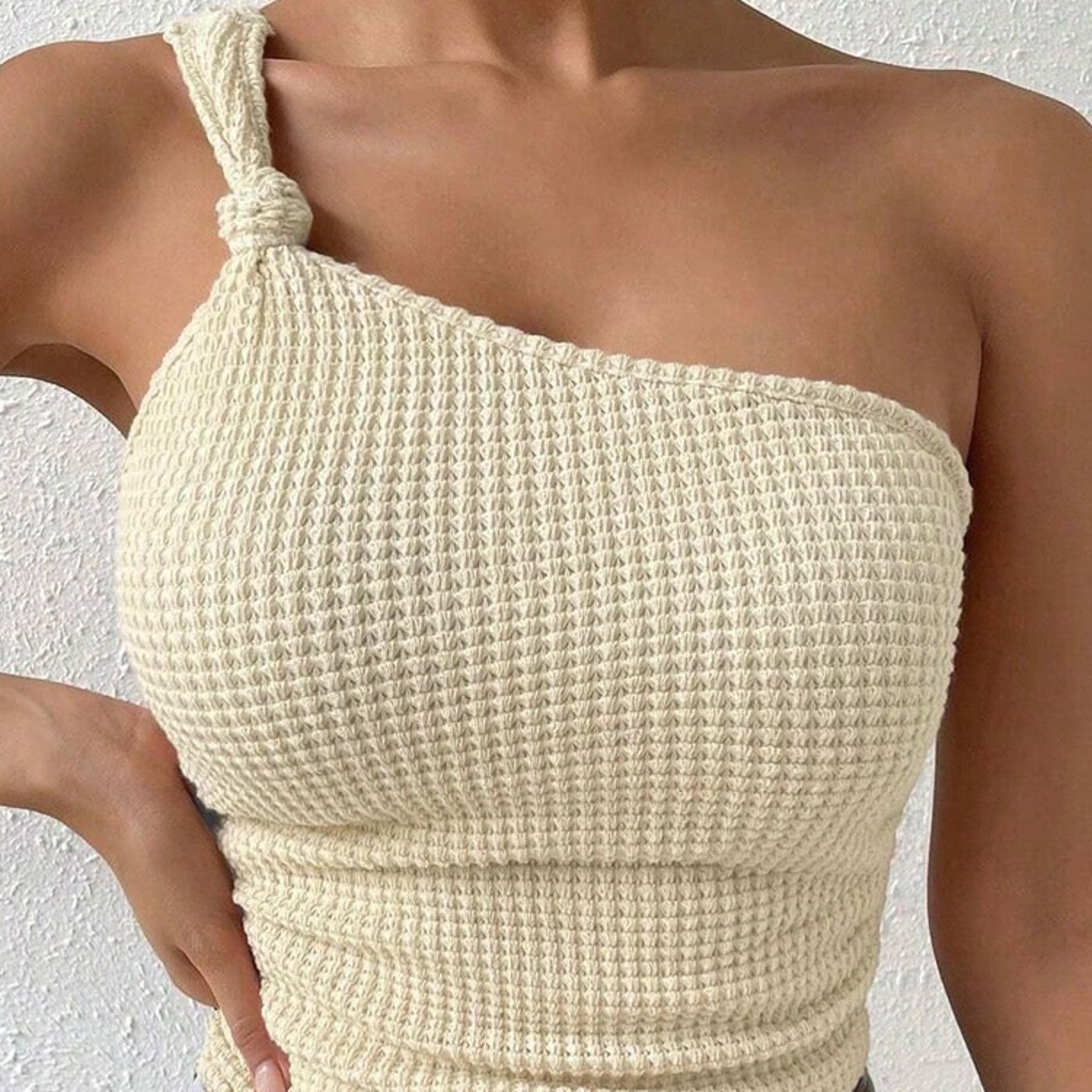 women's one shoulder bodycon crop top sleeveless summer going out tank