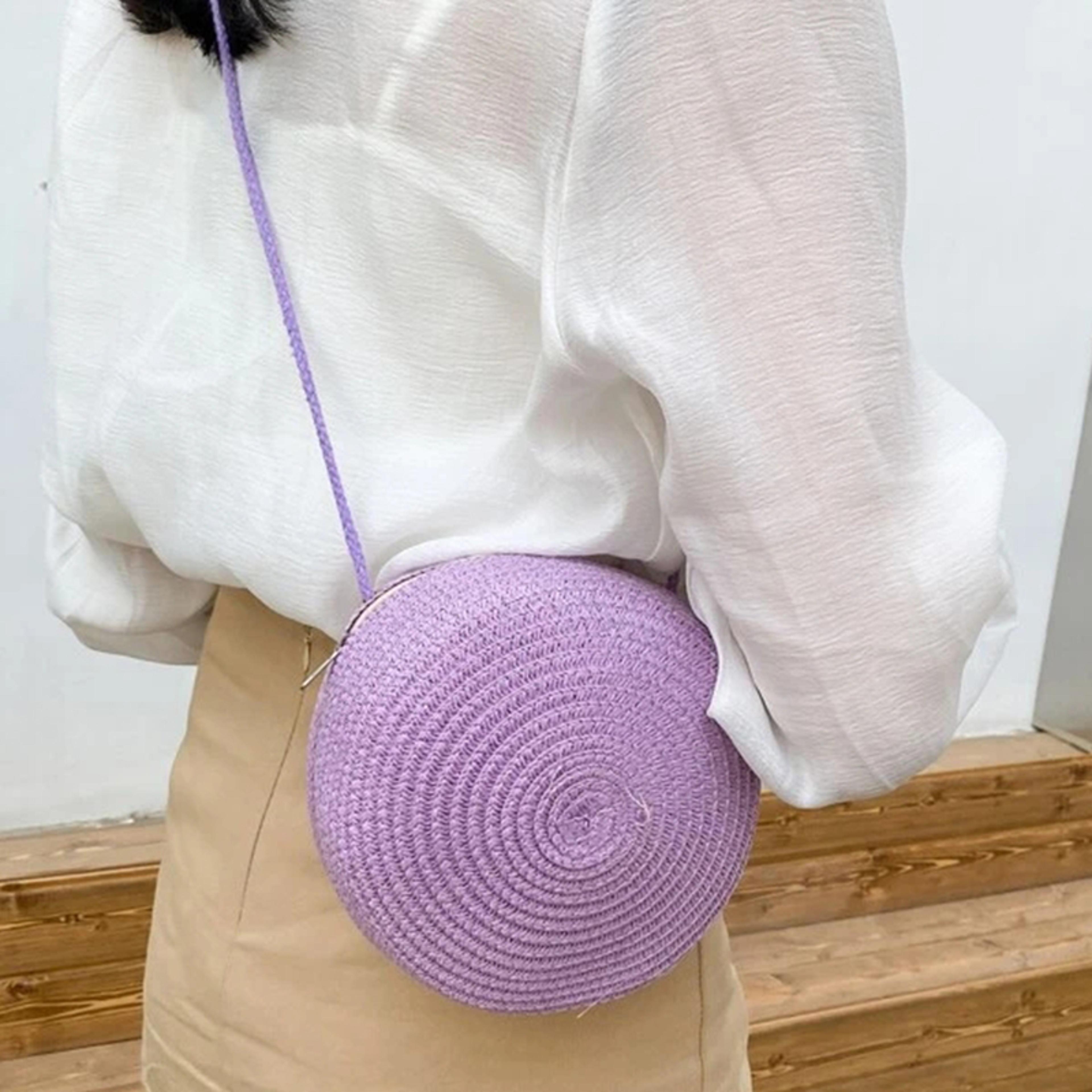women woven straw crossbody bag handmade rattan beach shoulder handbag