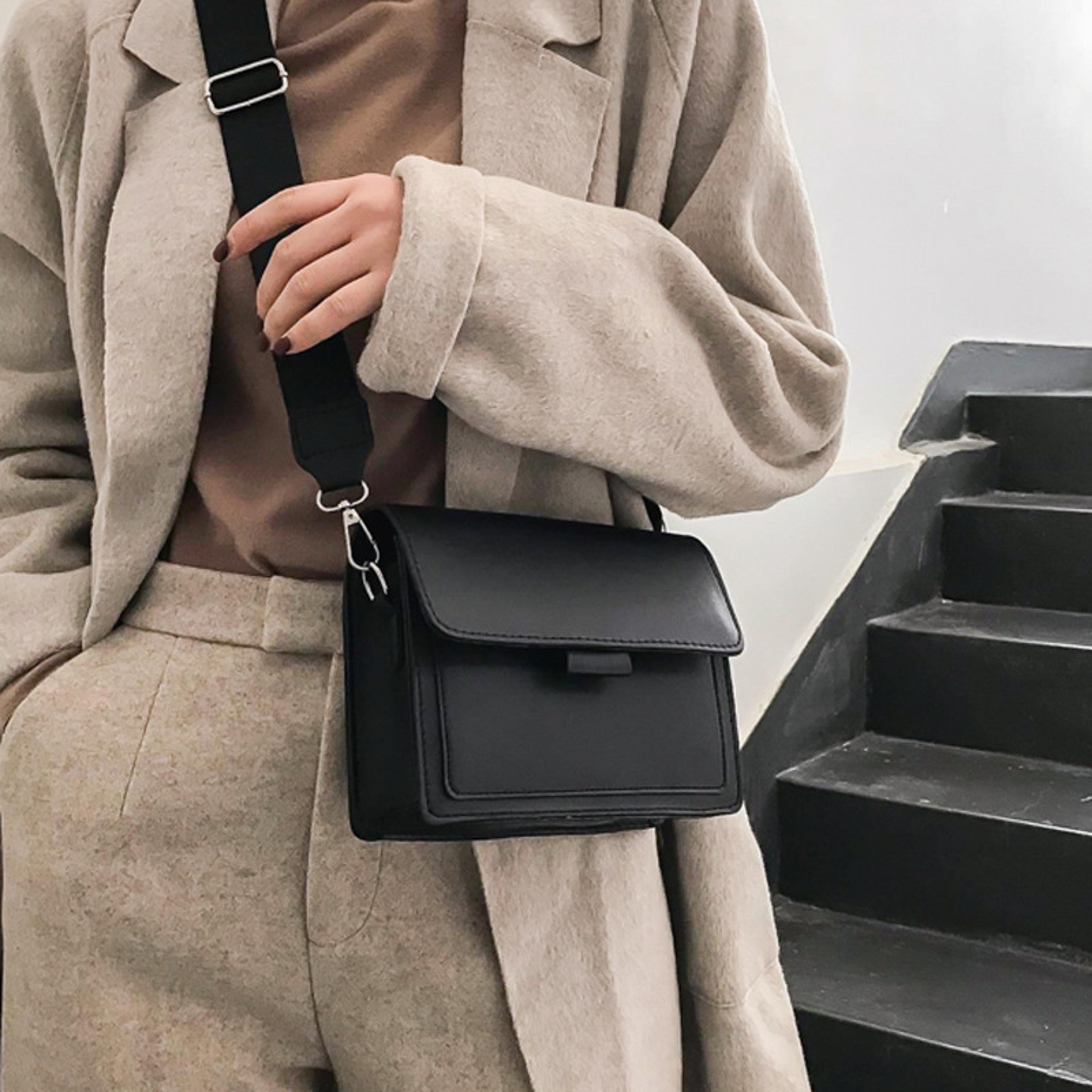 luxury pu leather crossbody handbag for women stylish shoulder messenger bag