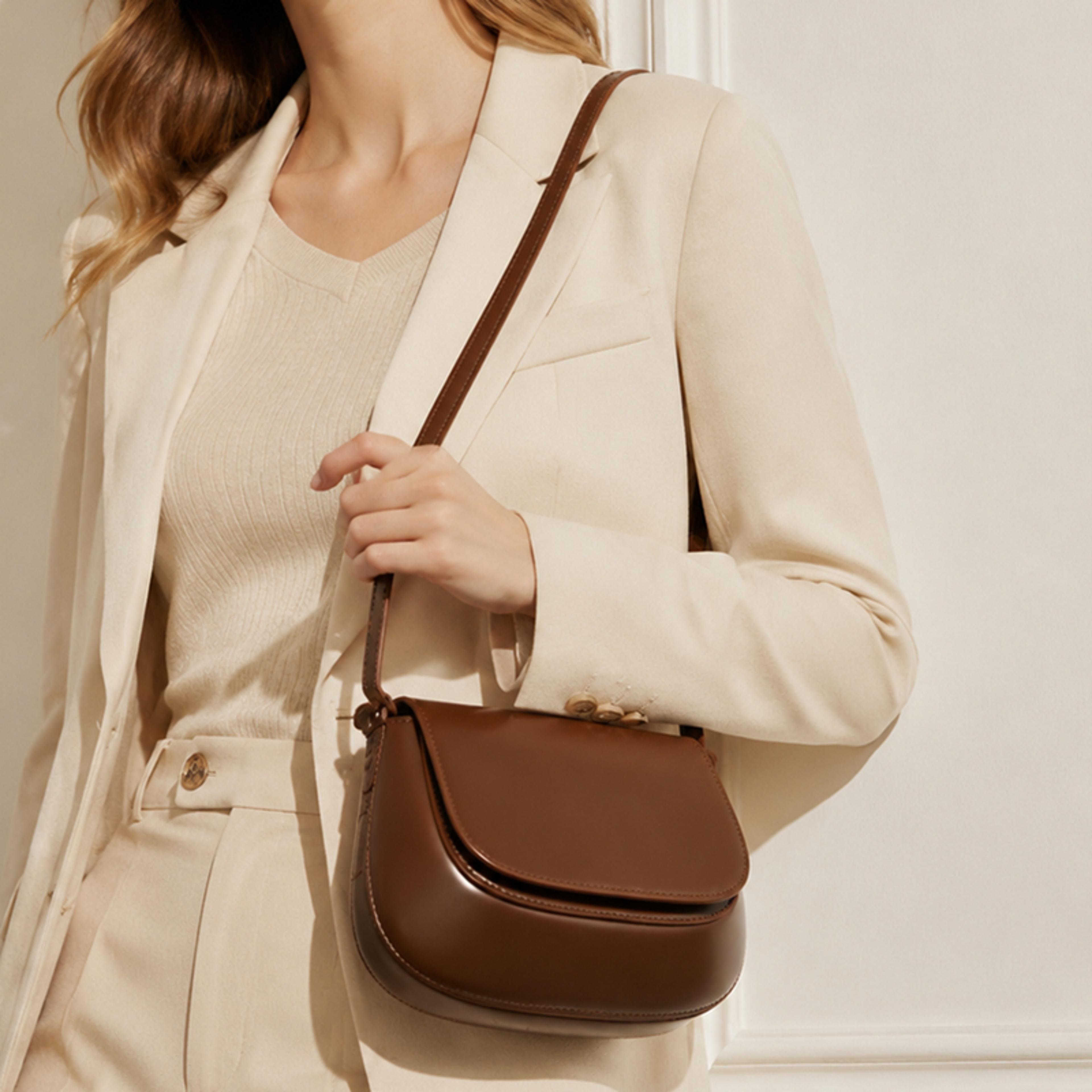 genuine leather saddle bag women retro crossbody shoulder purse