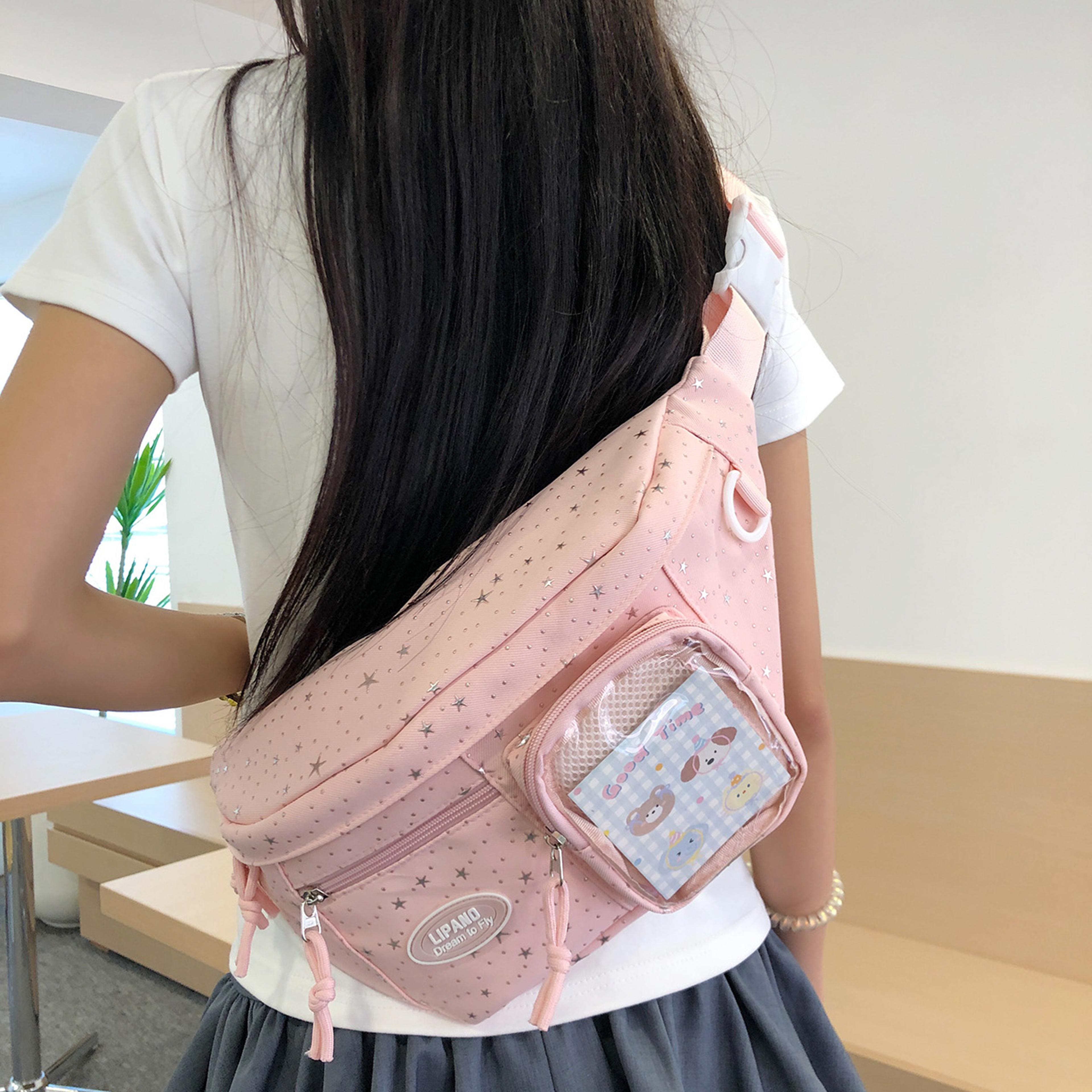 ita bag large capacity preppy chest bag for anime fans and trendy womens