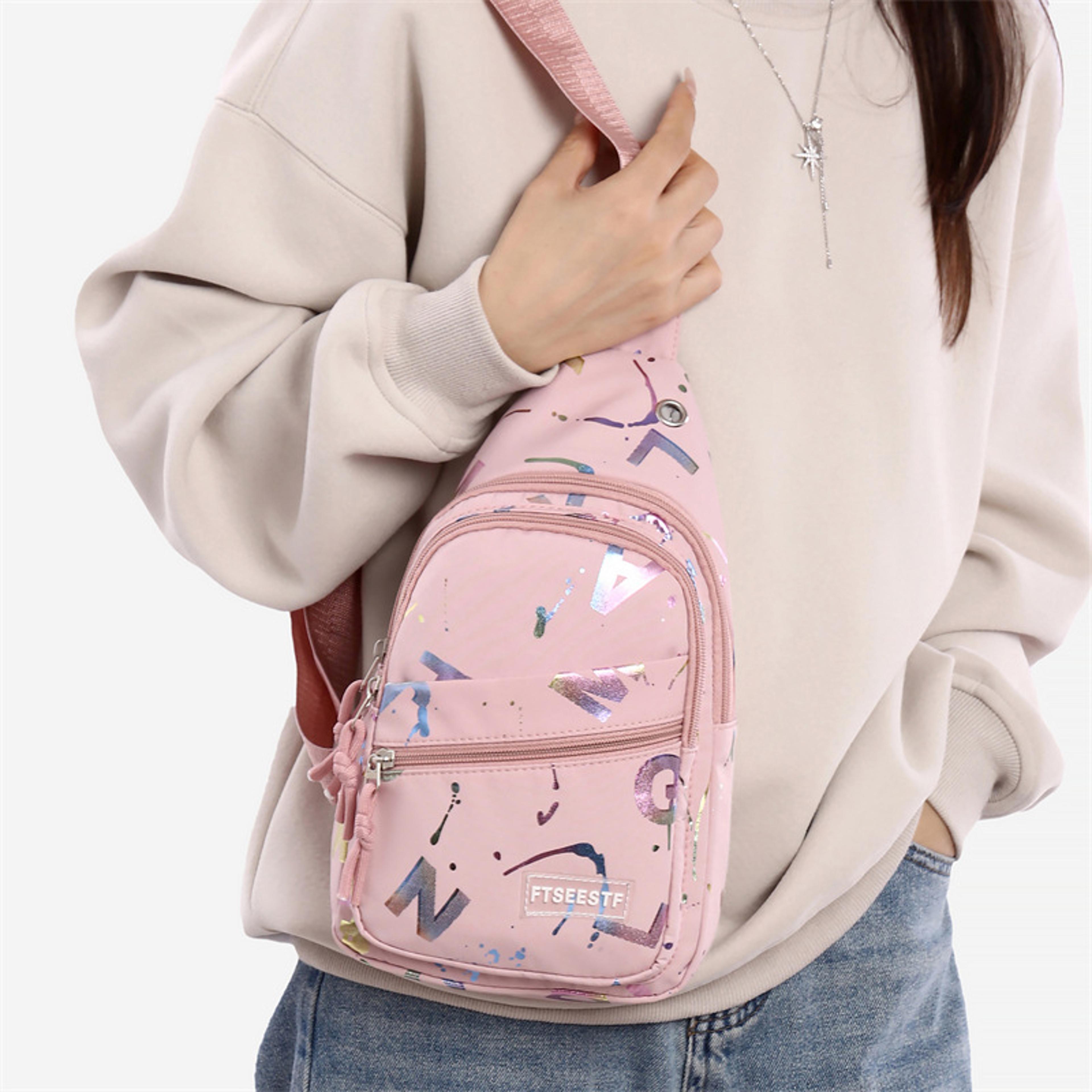 women chest bag lightweight crossbody phone bag multi pocket travel sling bag