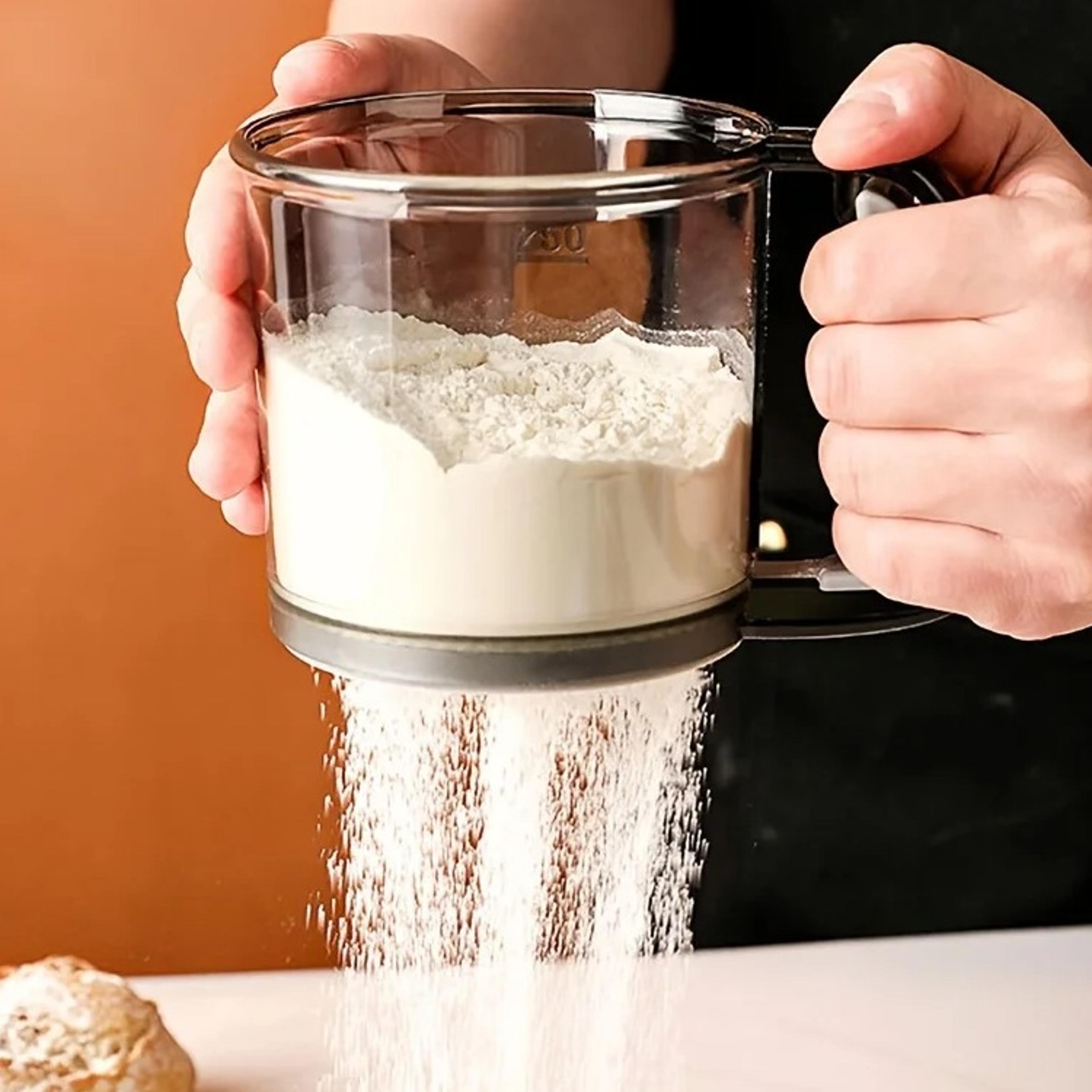 semi automatic flour sifter hand press flour sieve baking tool for smooth baking results