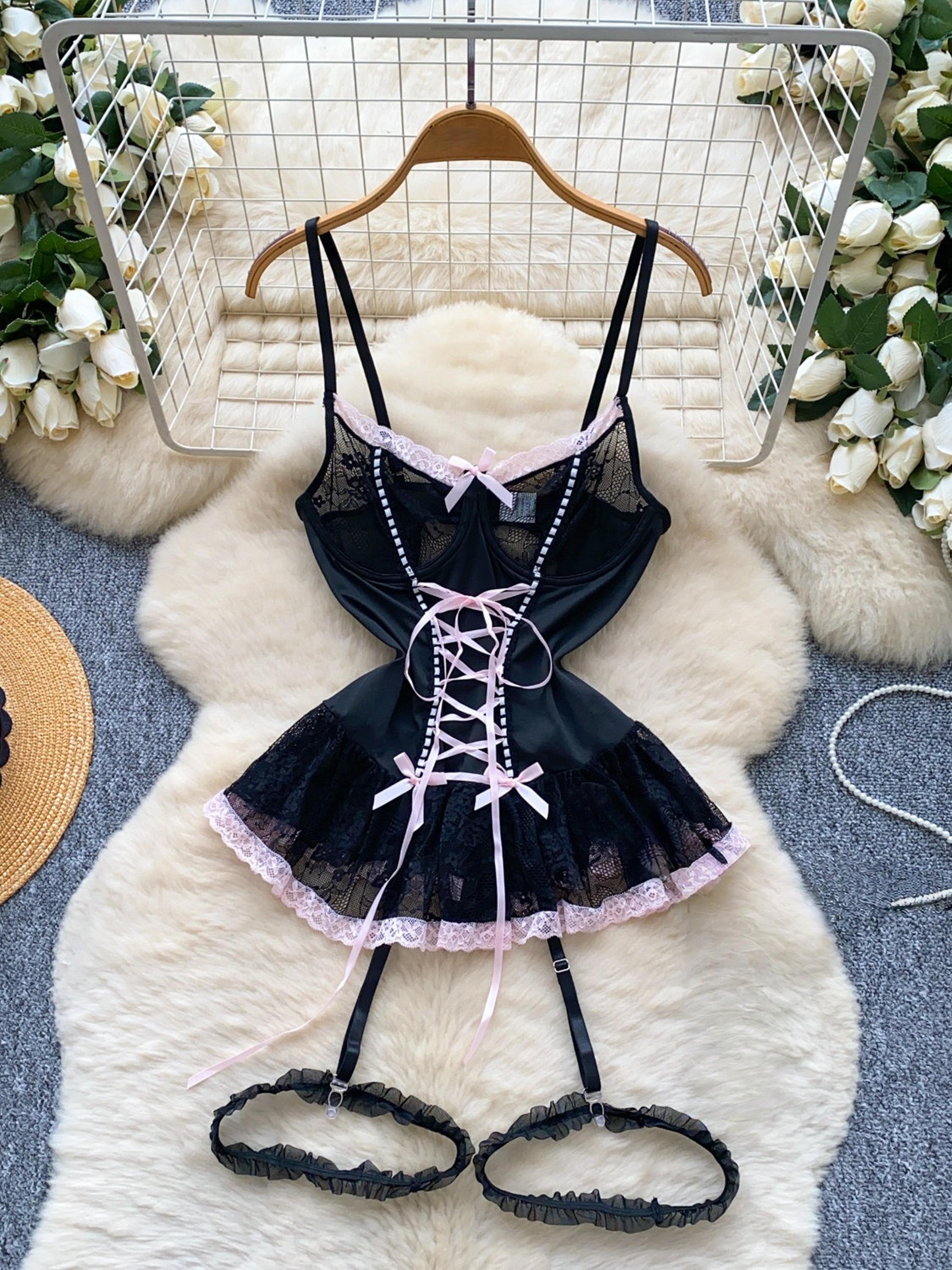 women lace bow mini dress sexy bodycon party outfit with elegant slim fit design