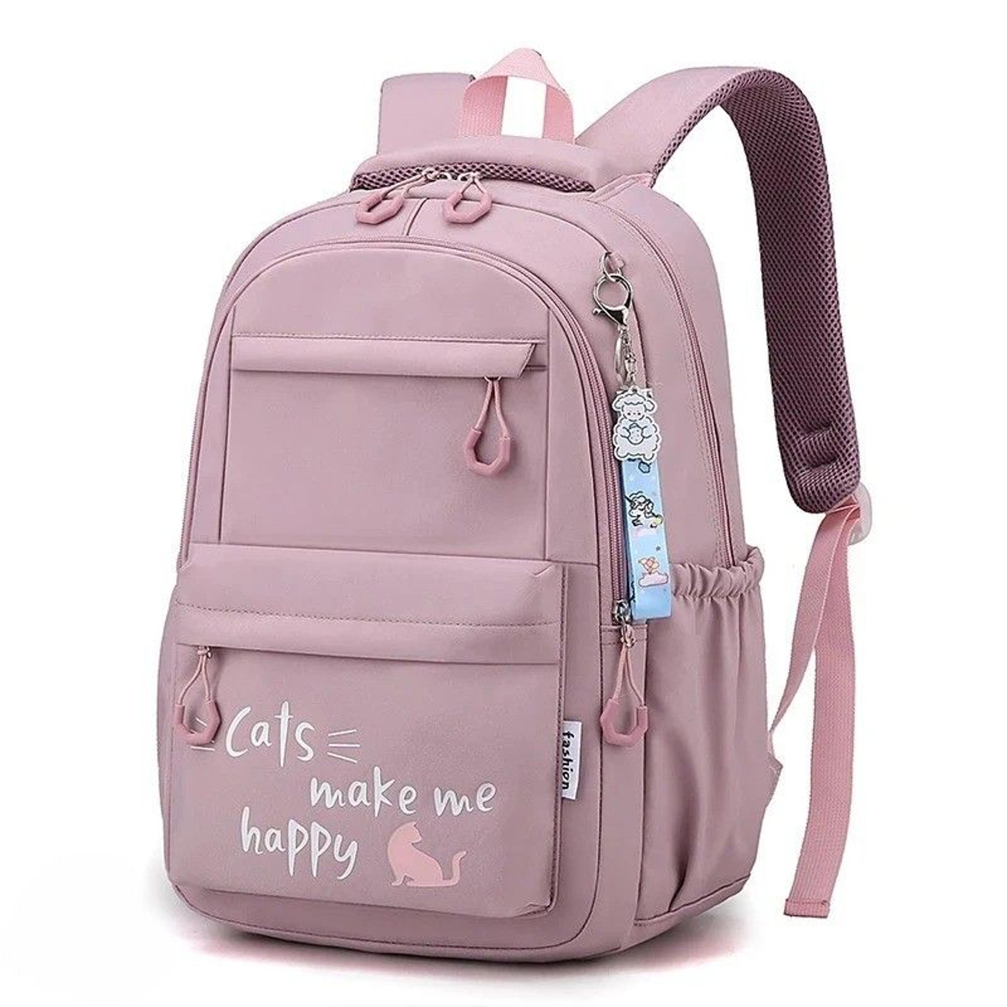 pink girls school backpack cute student bag for teen girls kids primary school