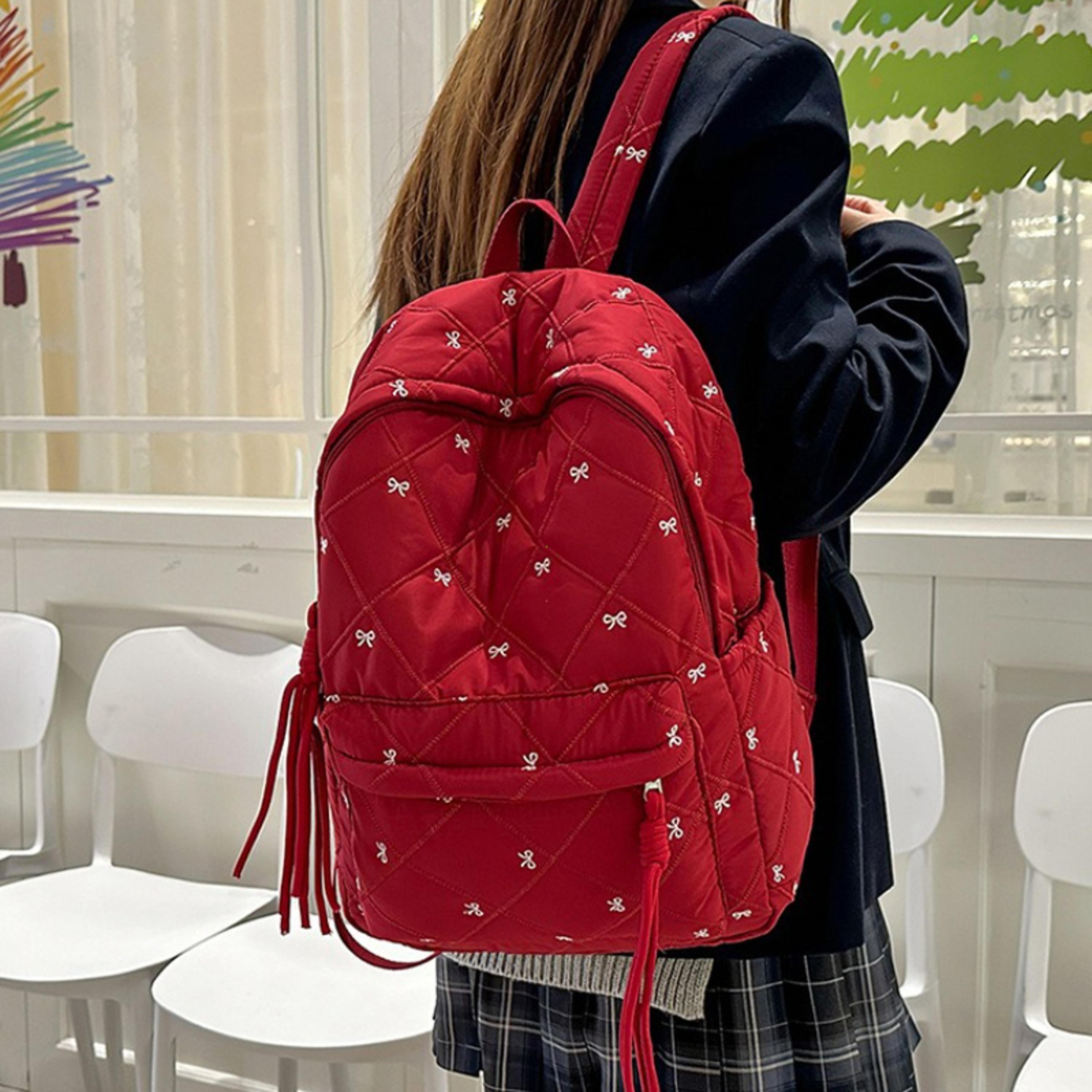 large capacity children's school backpack lightweight bow laptop bag