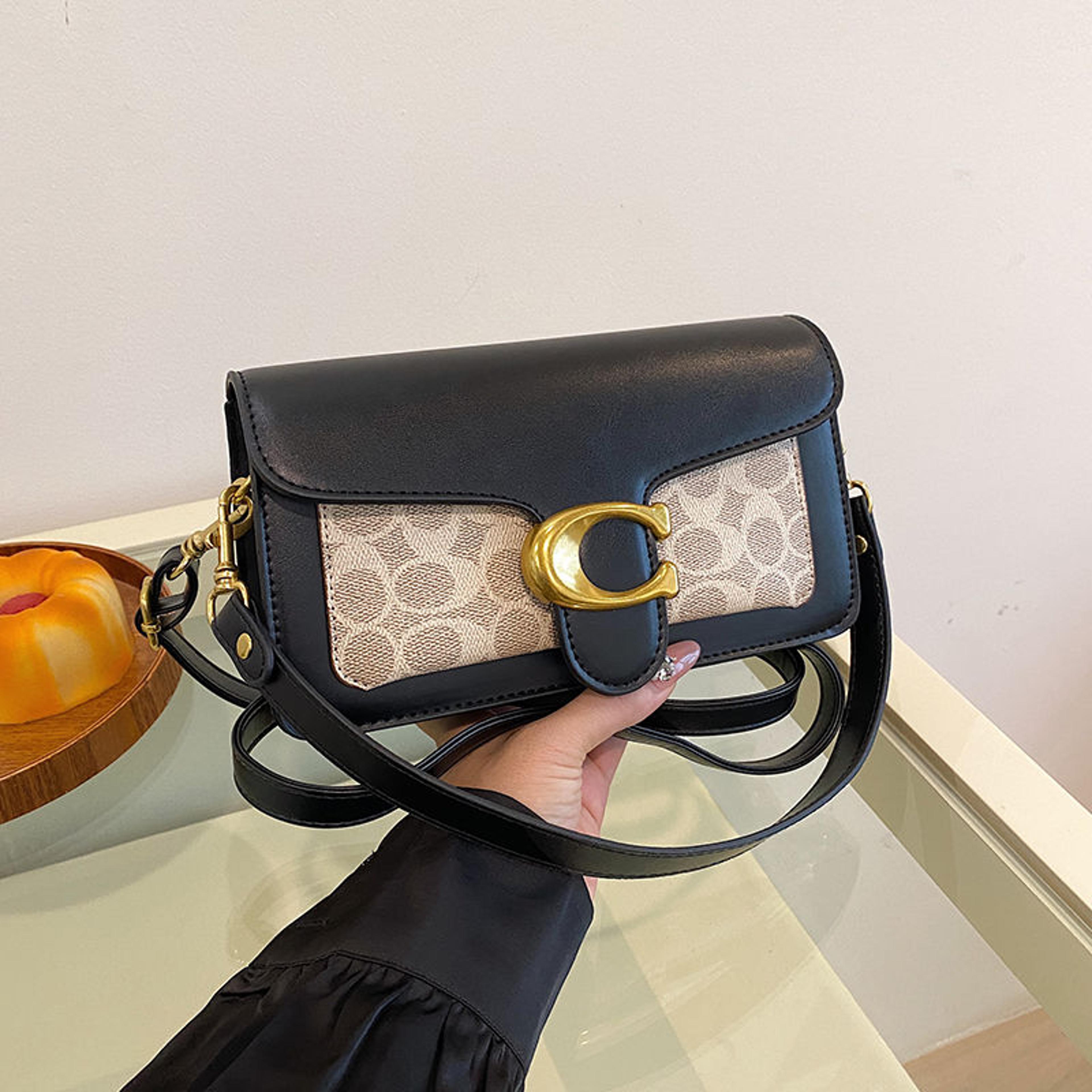luxury buckle vintage leather shoulder bag women crossbody purse with removable straps