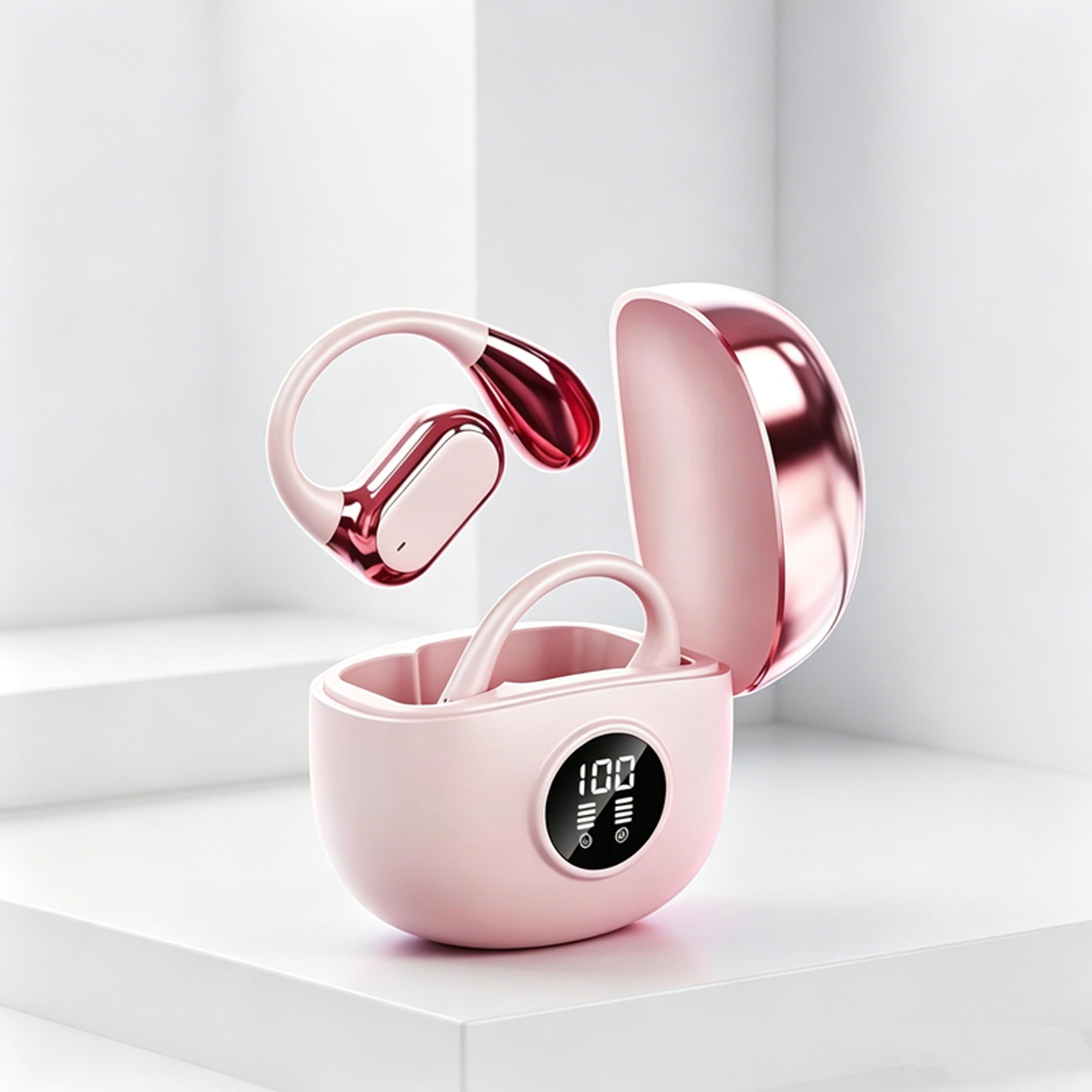 new tws clip on headphones wireless sports headphones with deep bass for active music lover