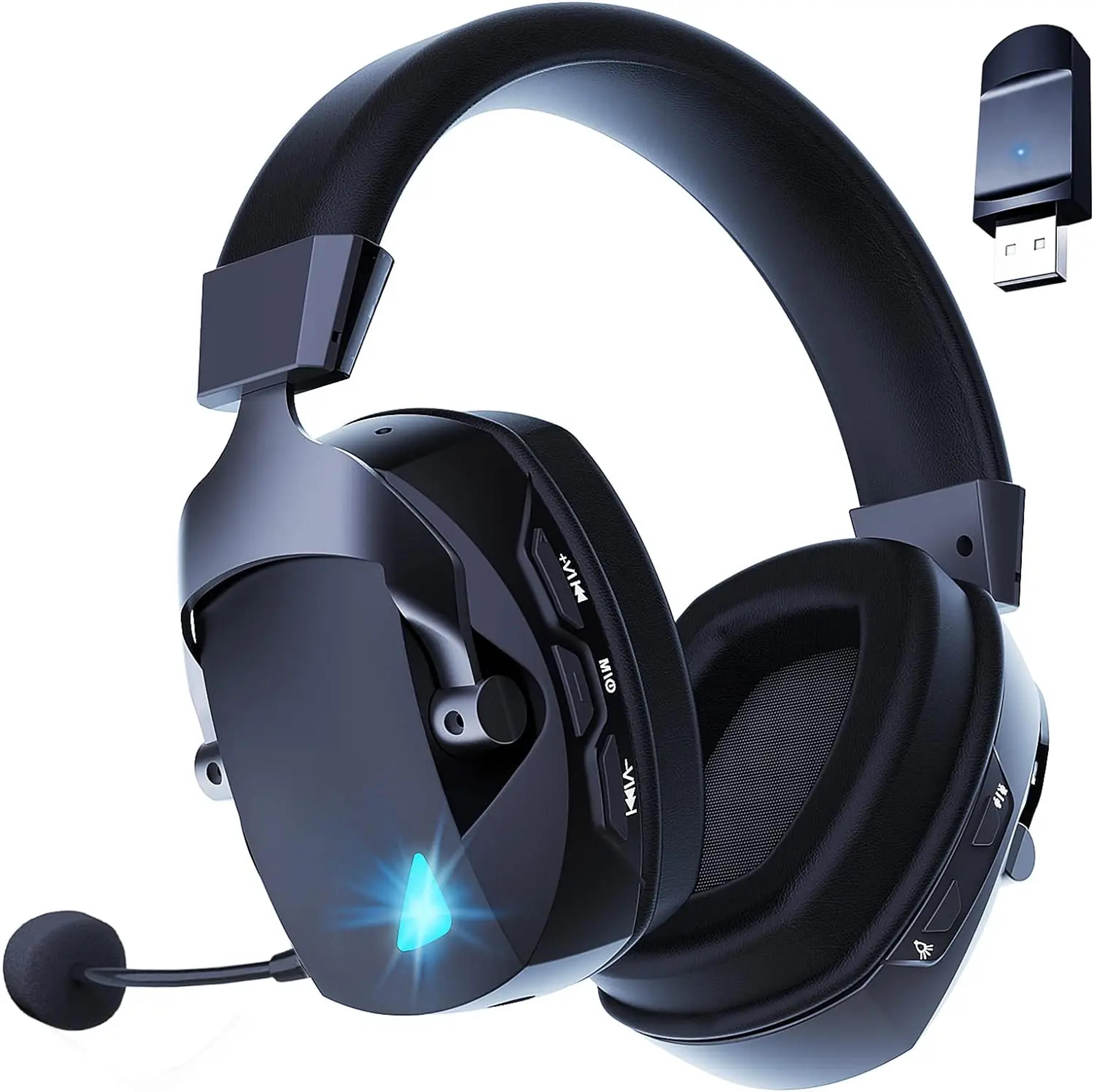 wireless gaming headset with mic bluetooth pc gaming headphones