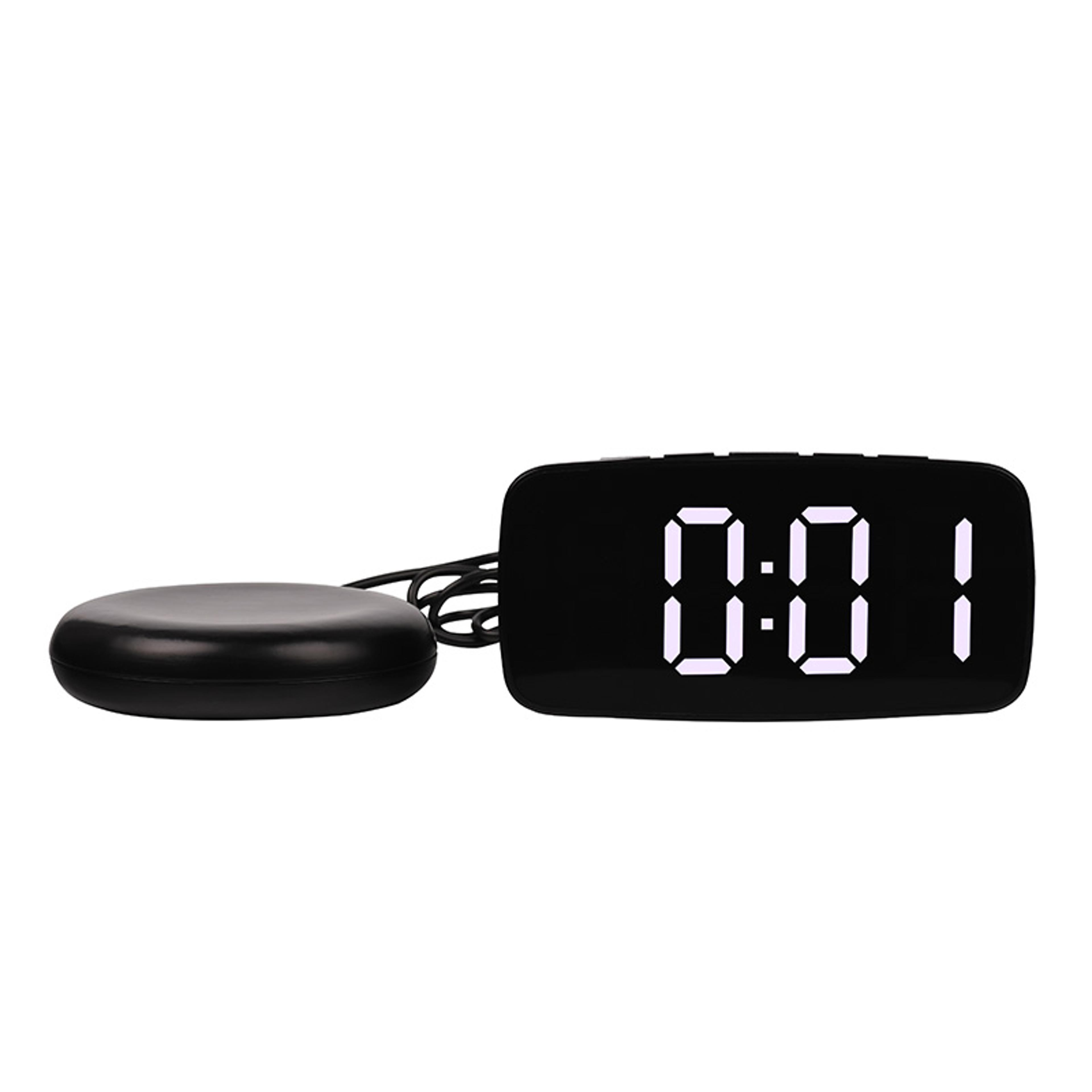 super loud vibrating alarm clock with bed shaker and dual usb for heavy sleepers