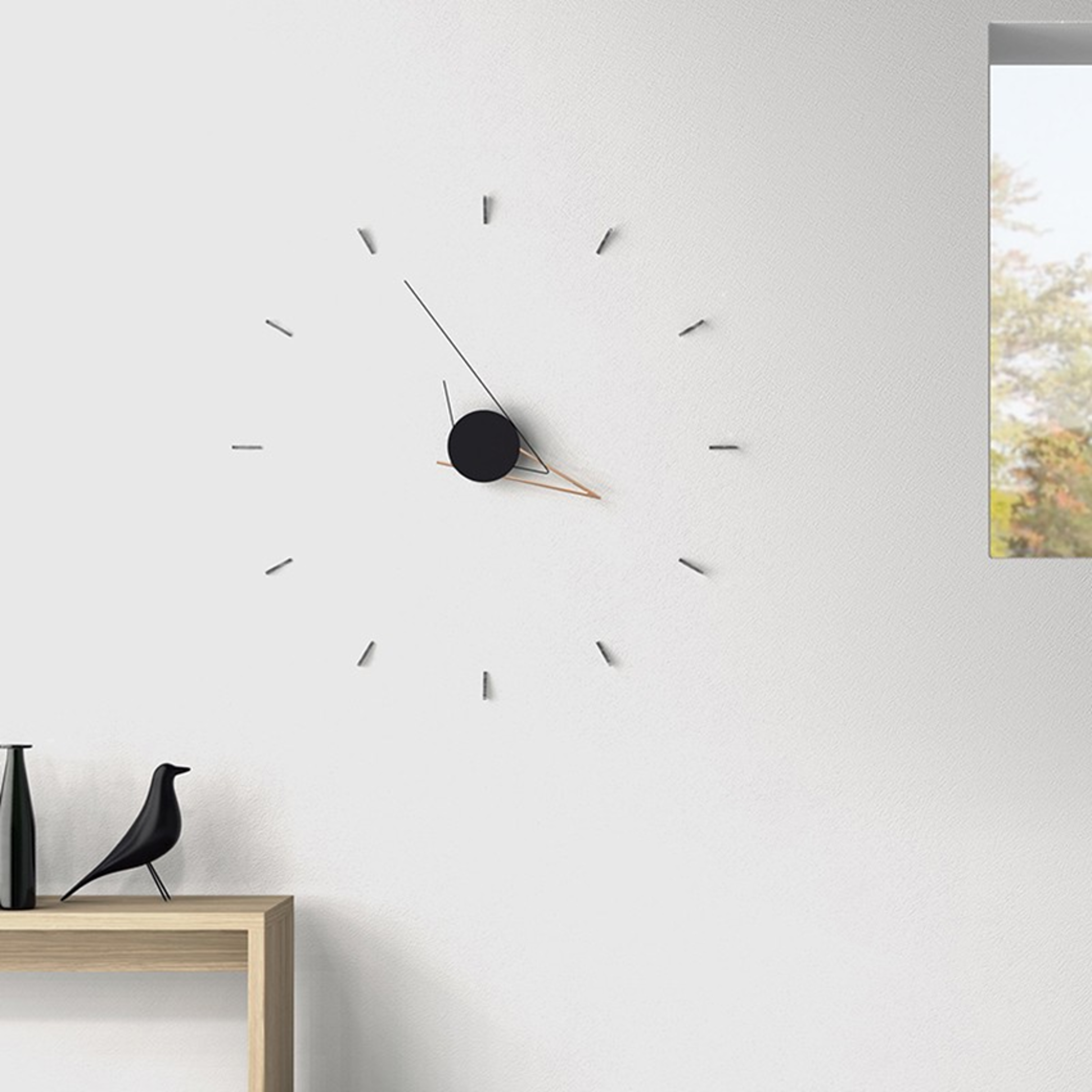 modern diy wall clock silent minimalist large wall decor