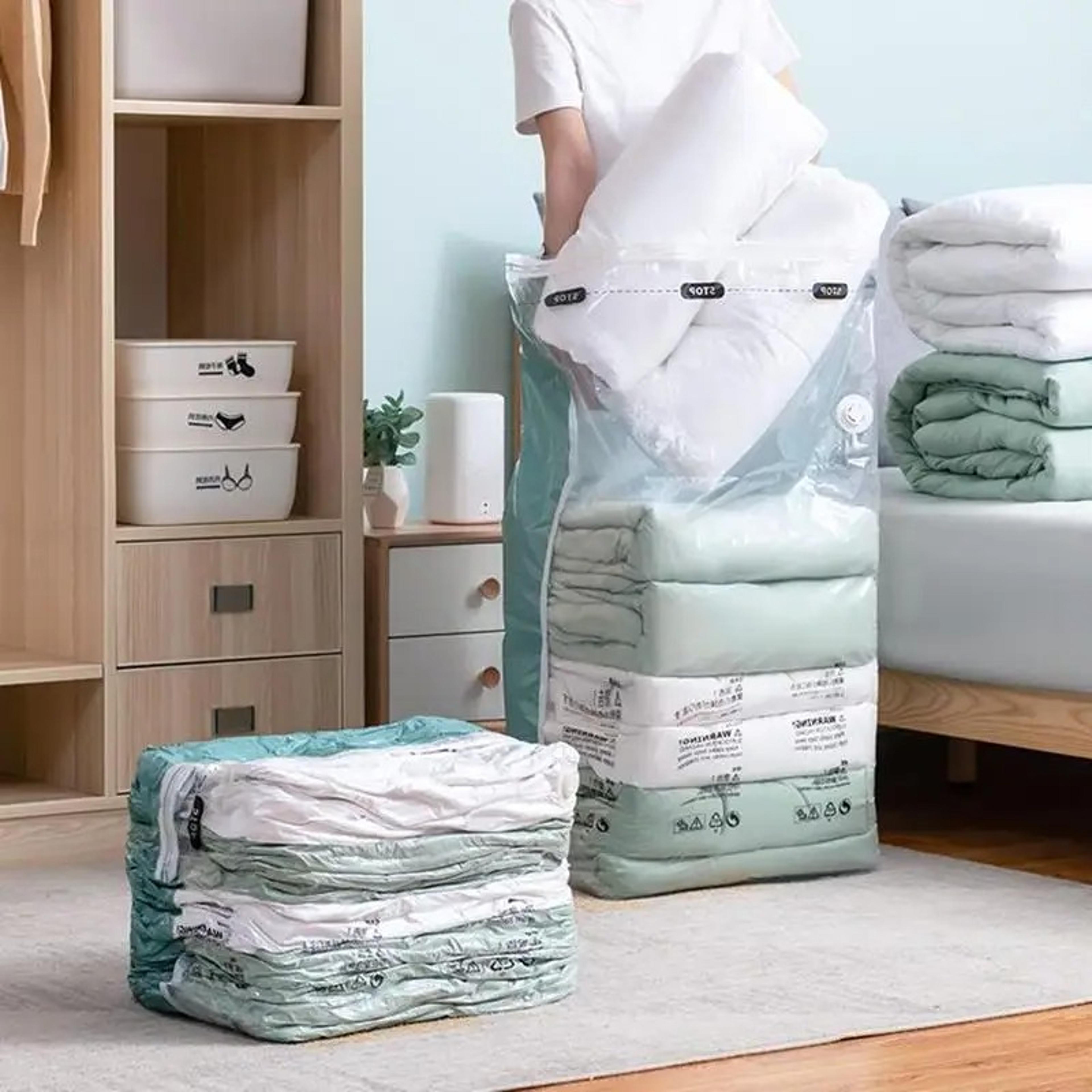 extra large vacuum storage bags no pump space saving organizer for clothes bedding