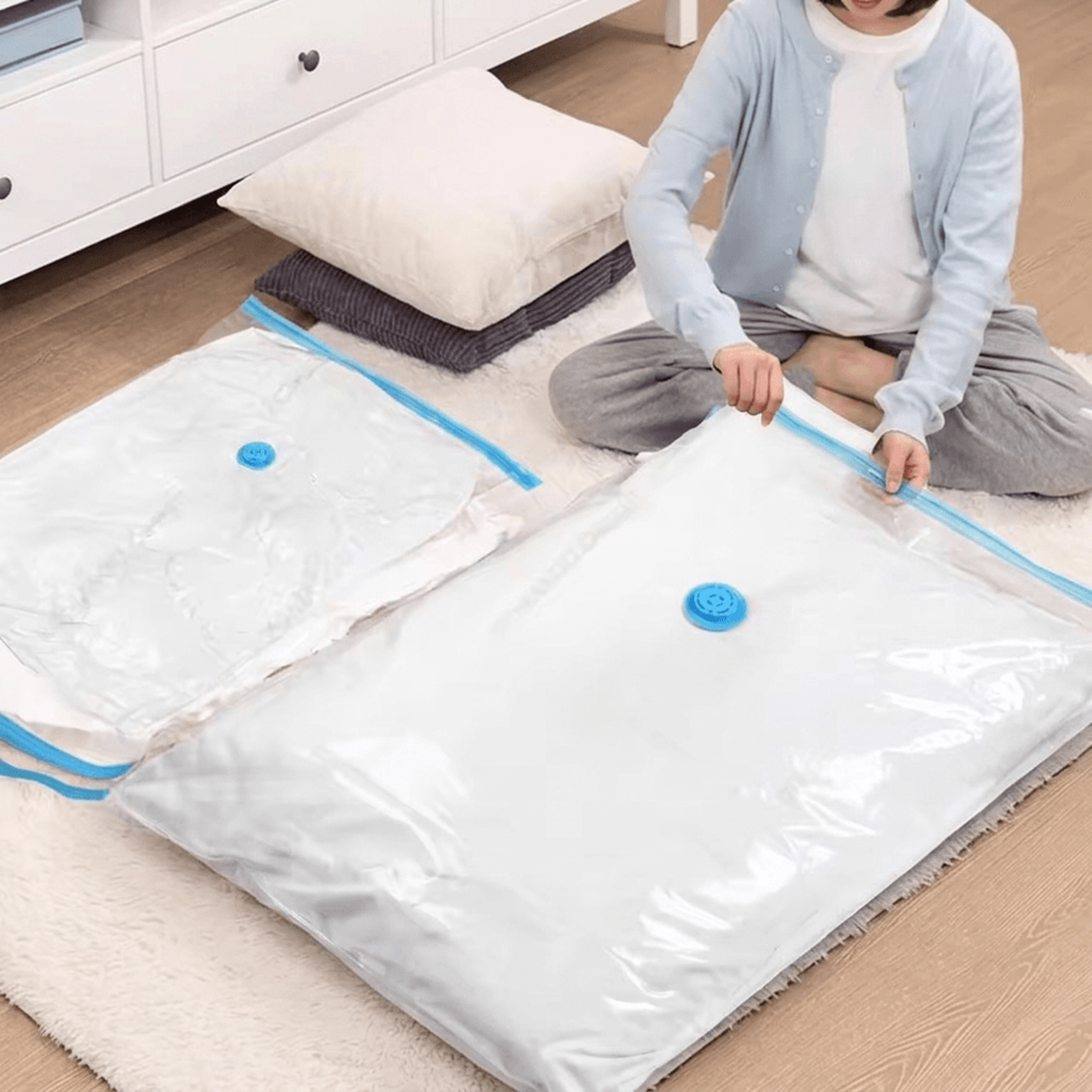 space saving vacuum storage bags thickened clothes and quilt organizer bag