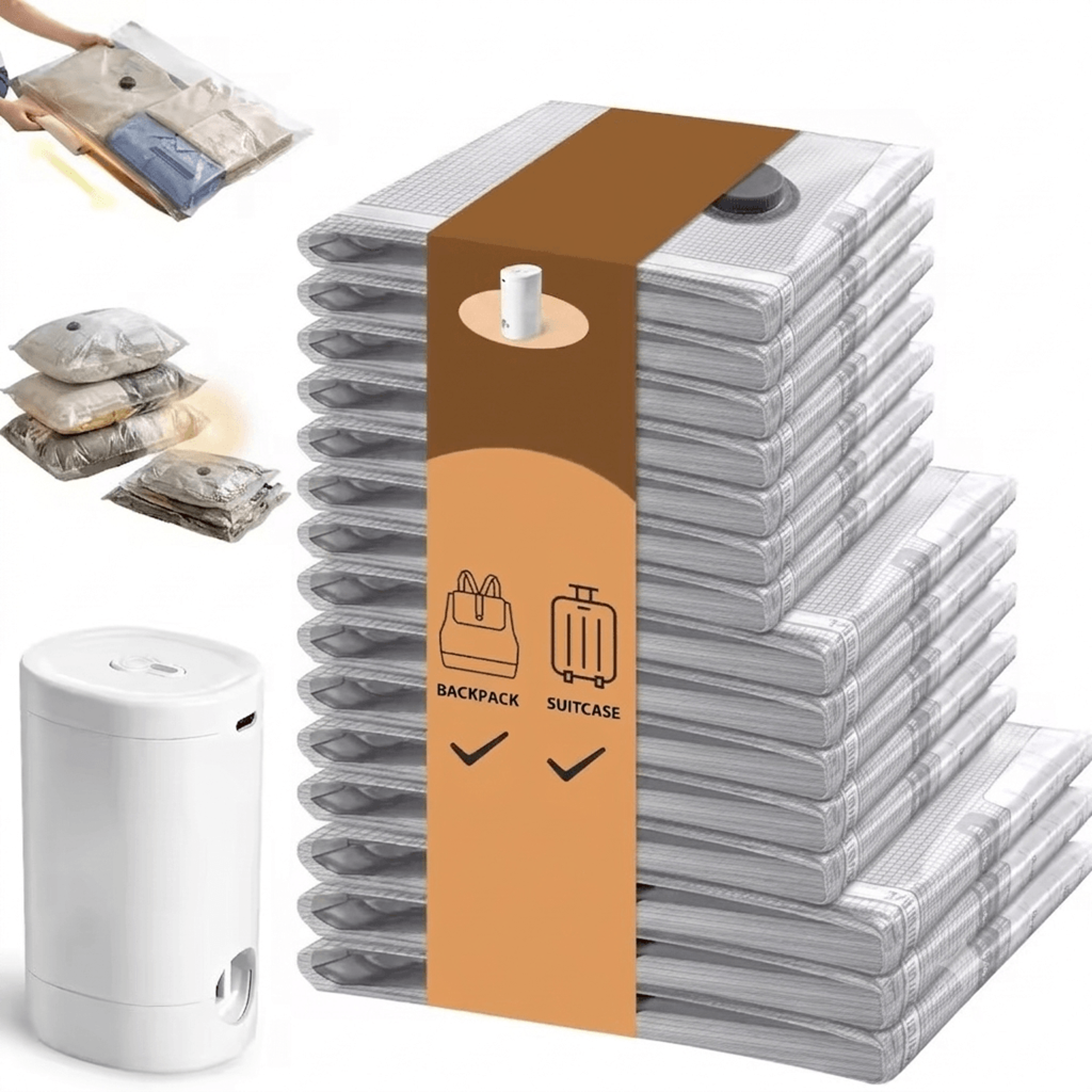 rechargeable pump vacuum storage bags for clothes and bedding