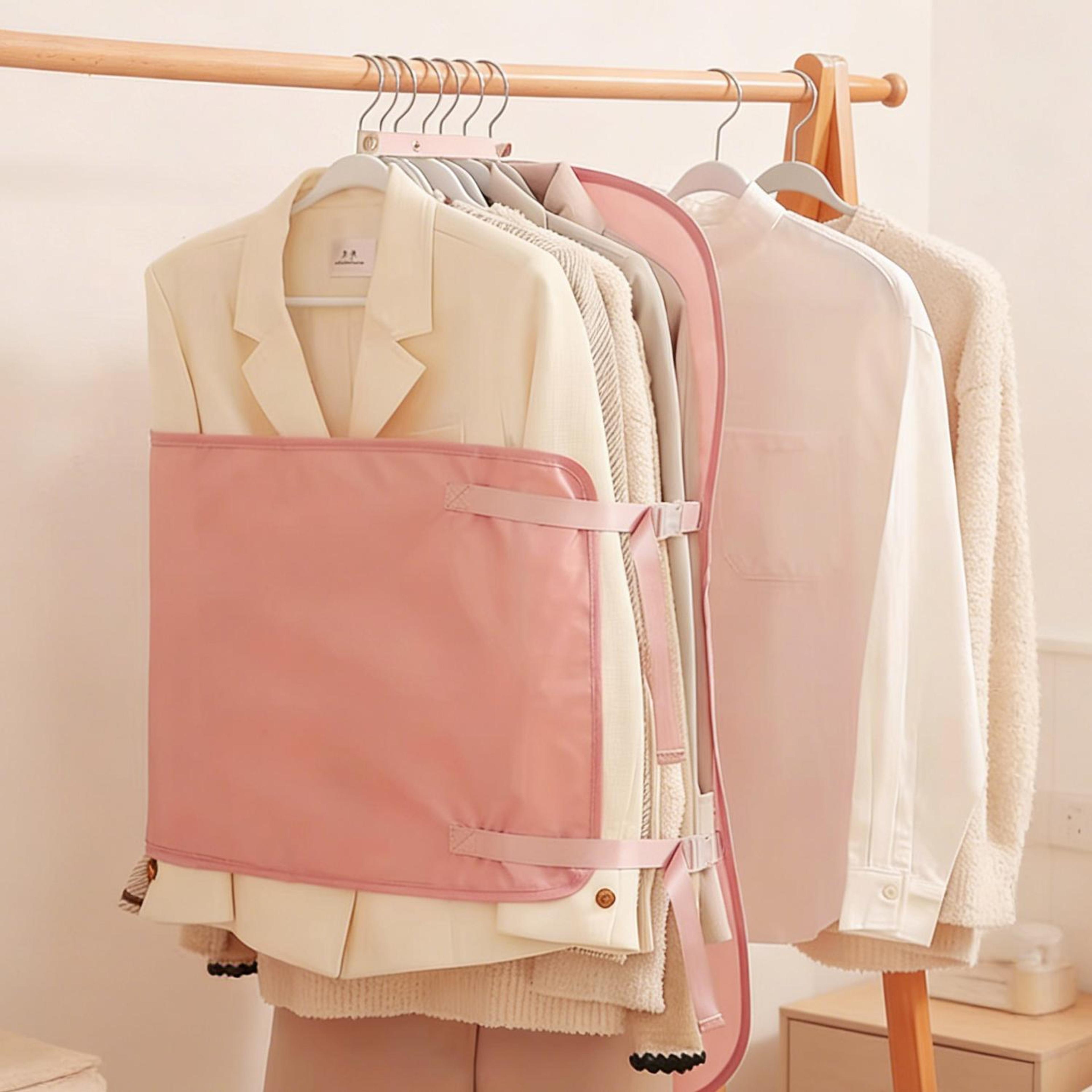 space saving hanging vacuum storage bag closet organizer for clothes and coats