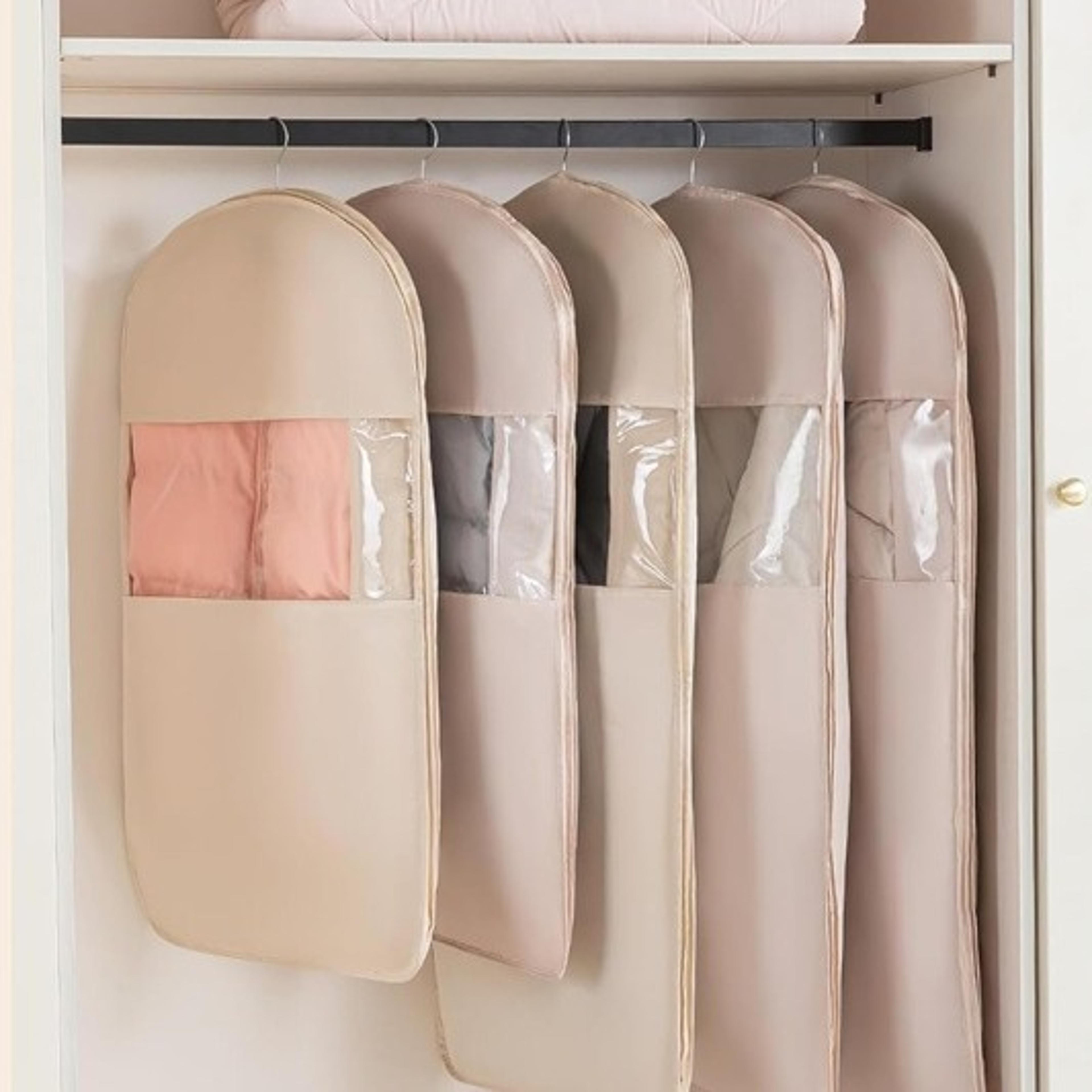 down jacket compression storage bag hanging wardrobe organizer space saving clothes cover