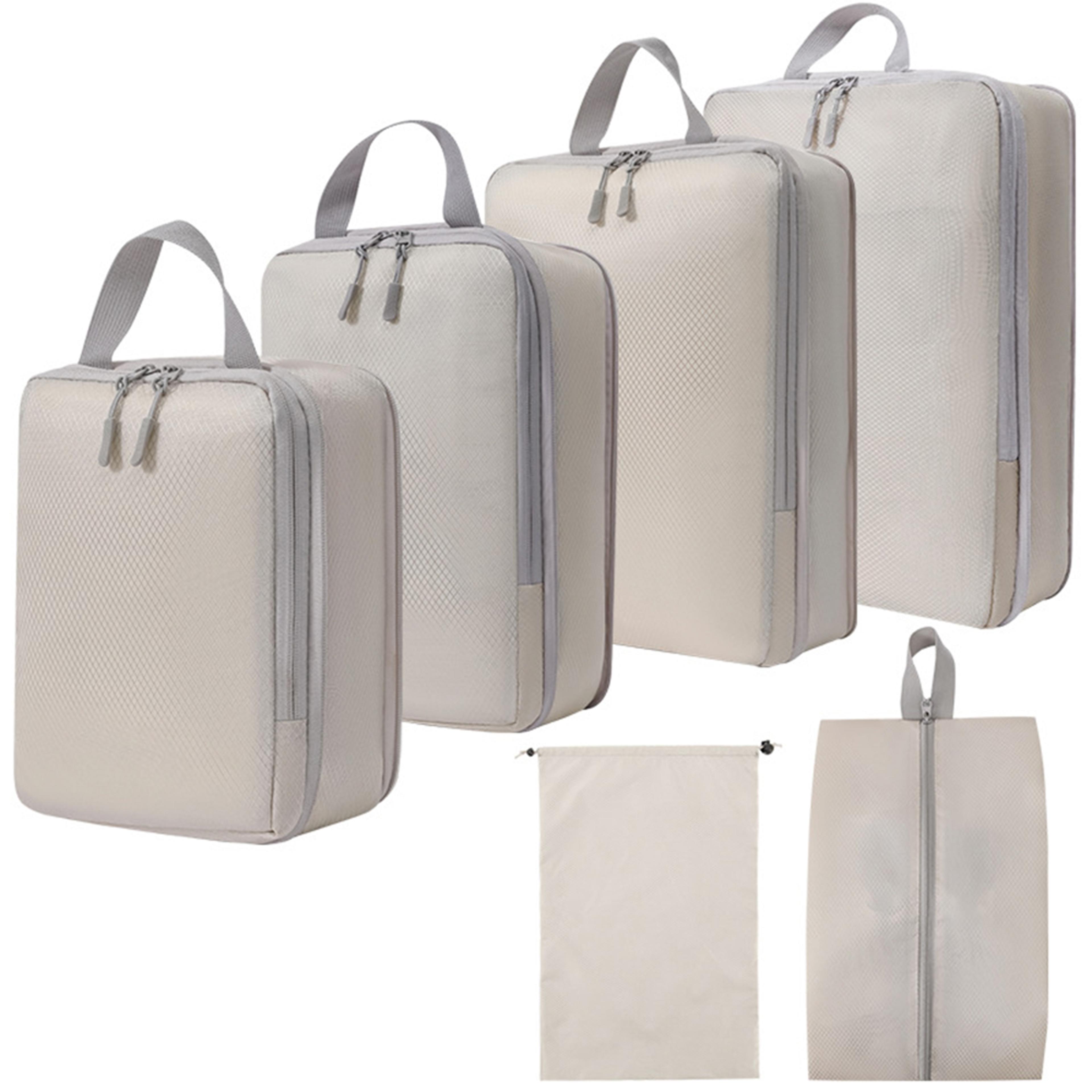 compression packing cubes set for travel luggage storage organizer bags